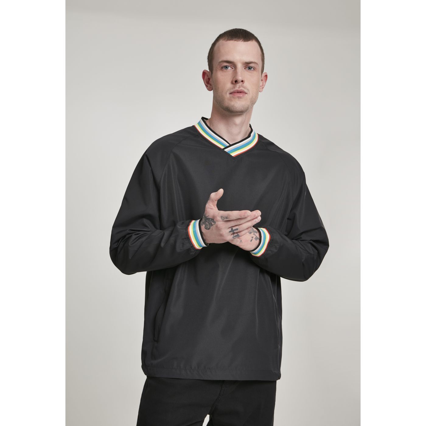 Warm Up Pull Over Blk/multicolor