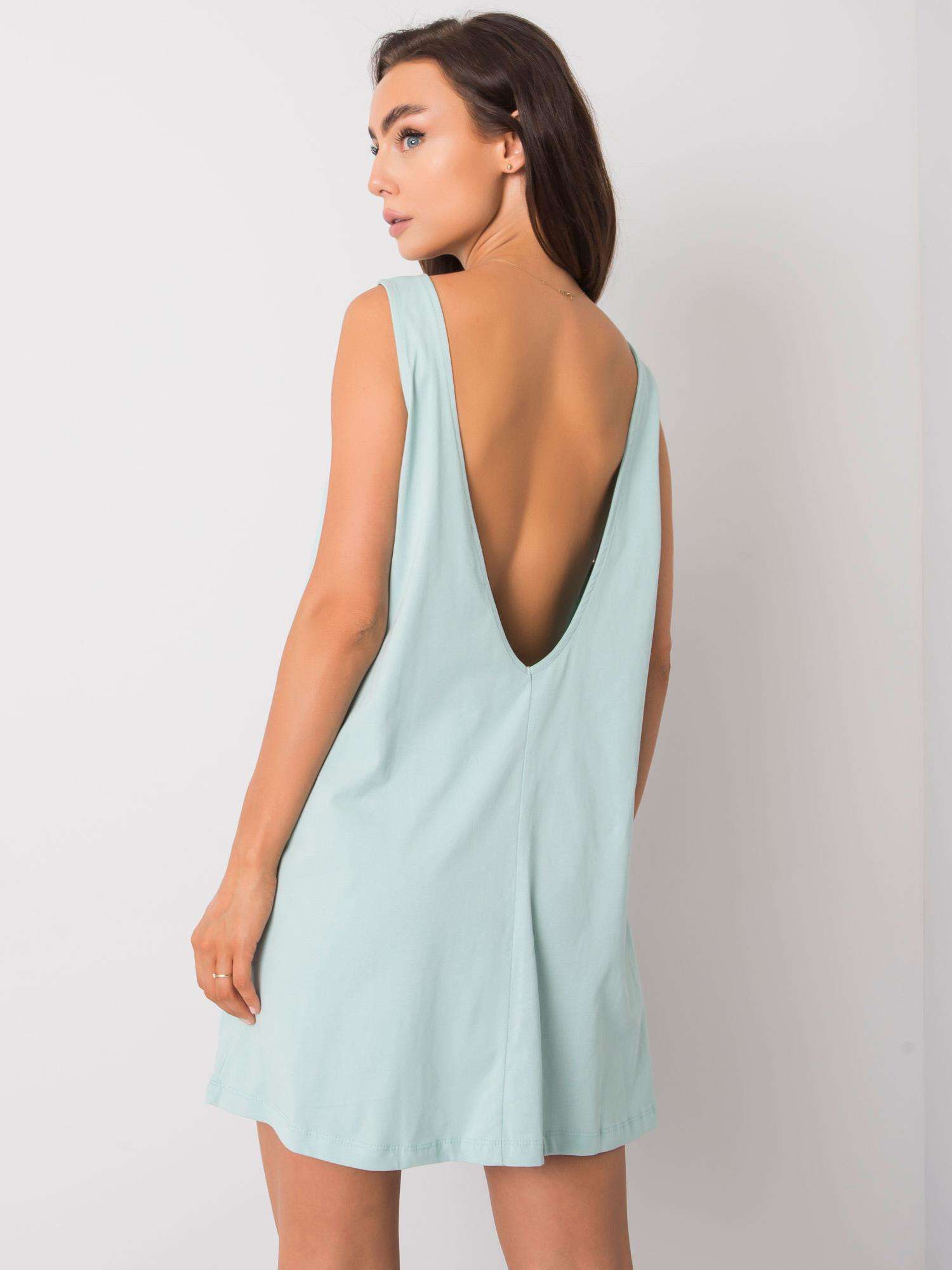 RUE PARIS Rochie de menta cu decolteu la spate