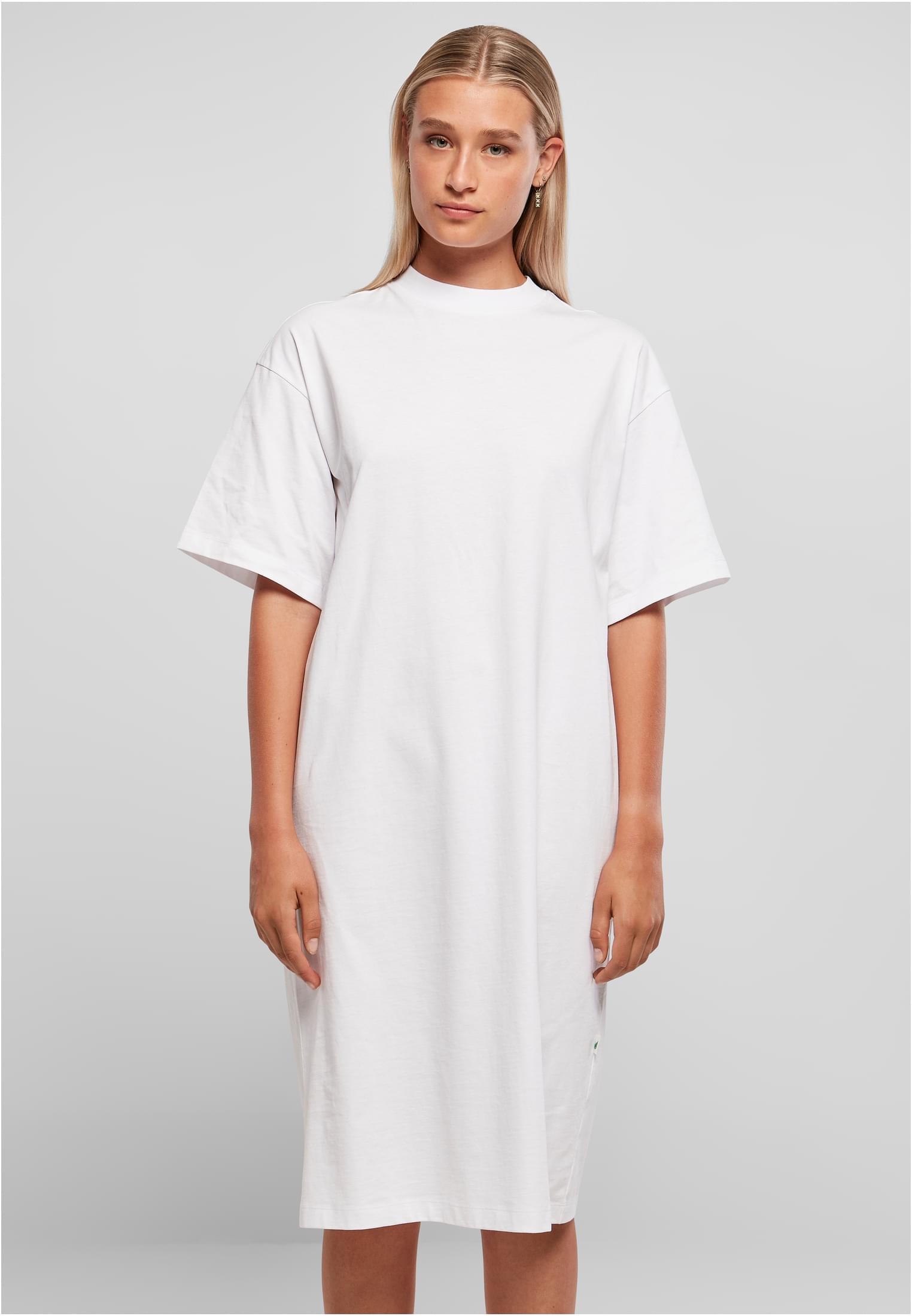 Levně Dámské organické dlouhé oversized tričko bílé