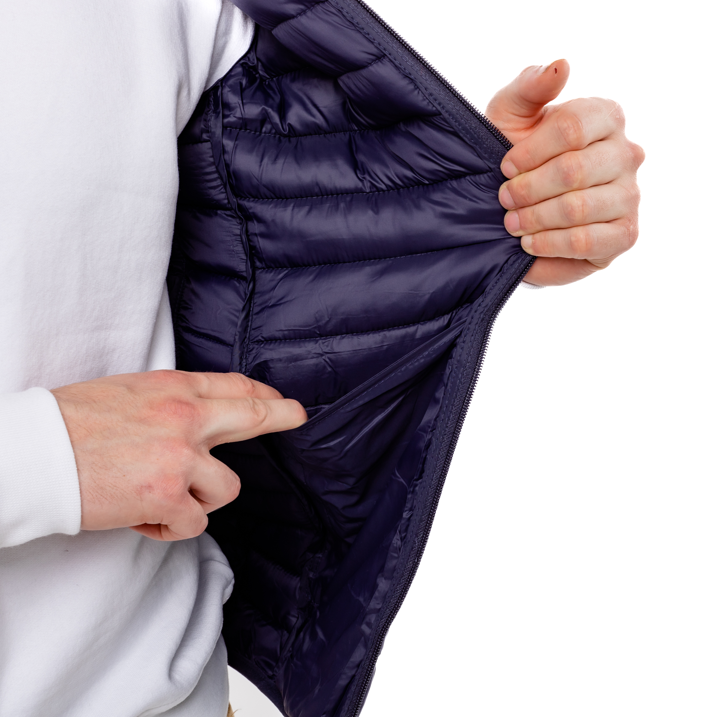 Men&#039;s quilted vest GLANO - dark blue