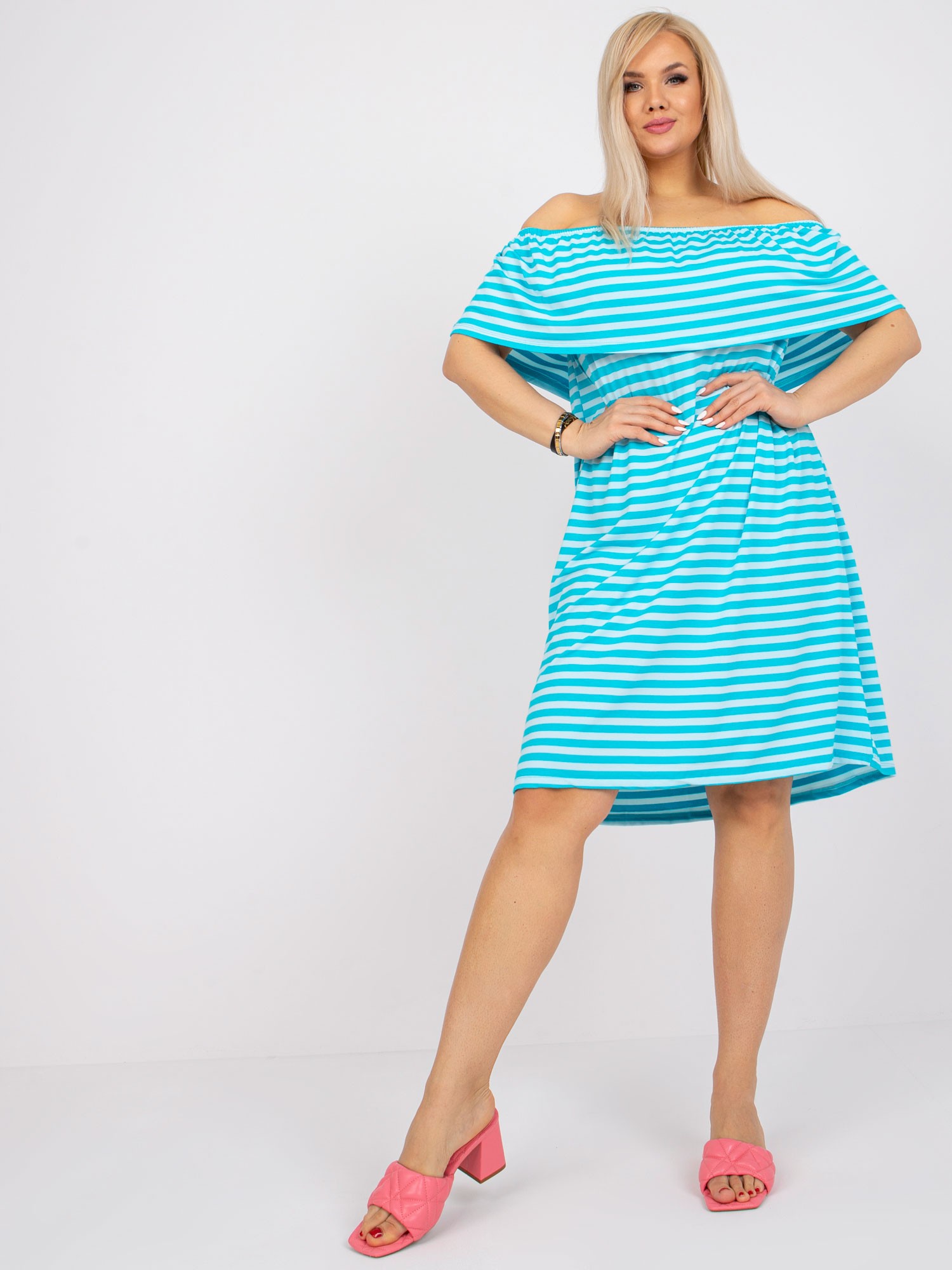 Rochie albastră plus size