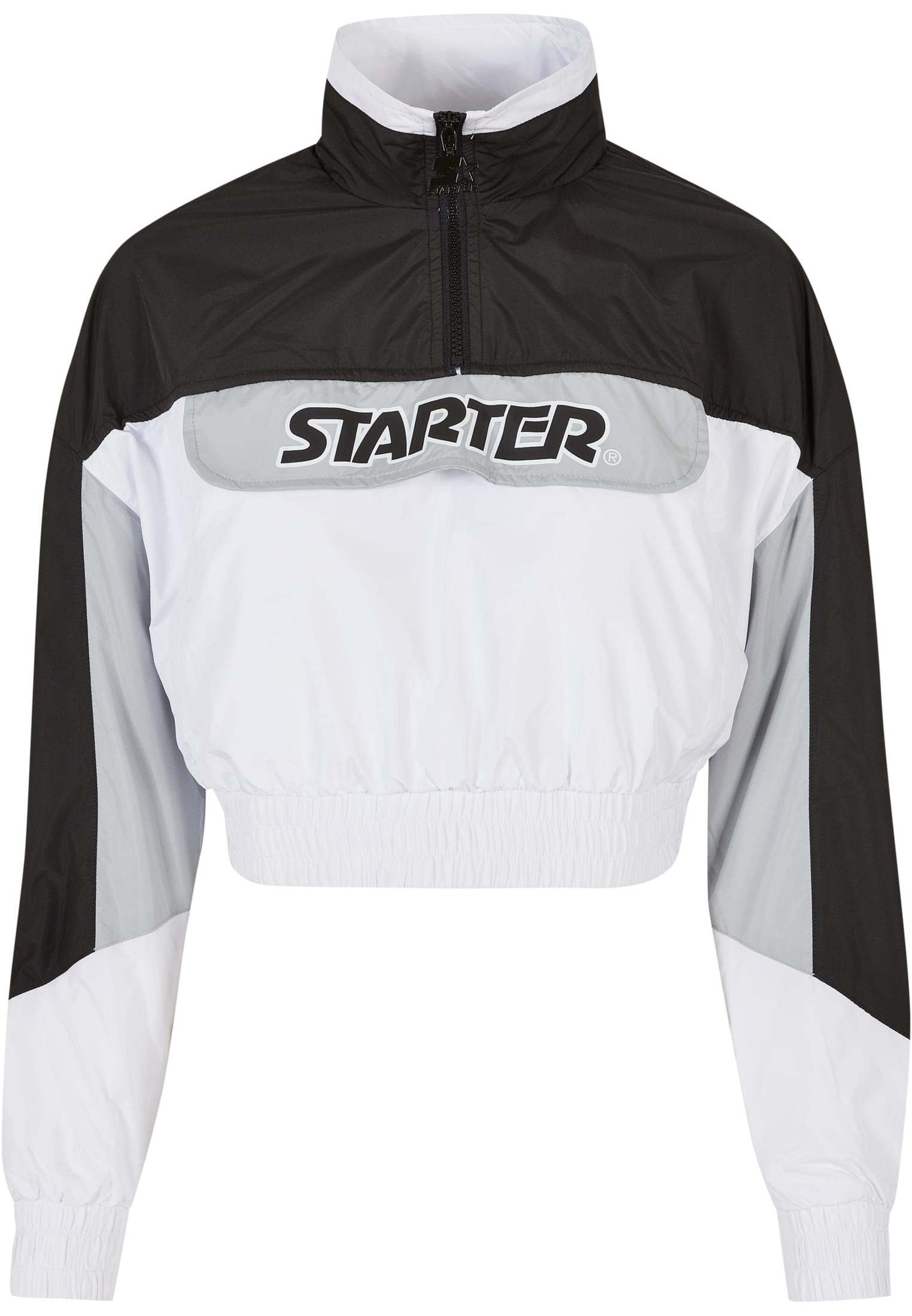 Levně Dámská bunda Starter Colorblock Pull Over Jacket černo/bílá