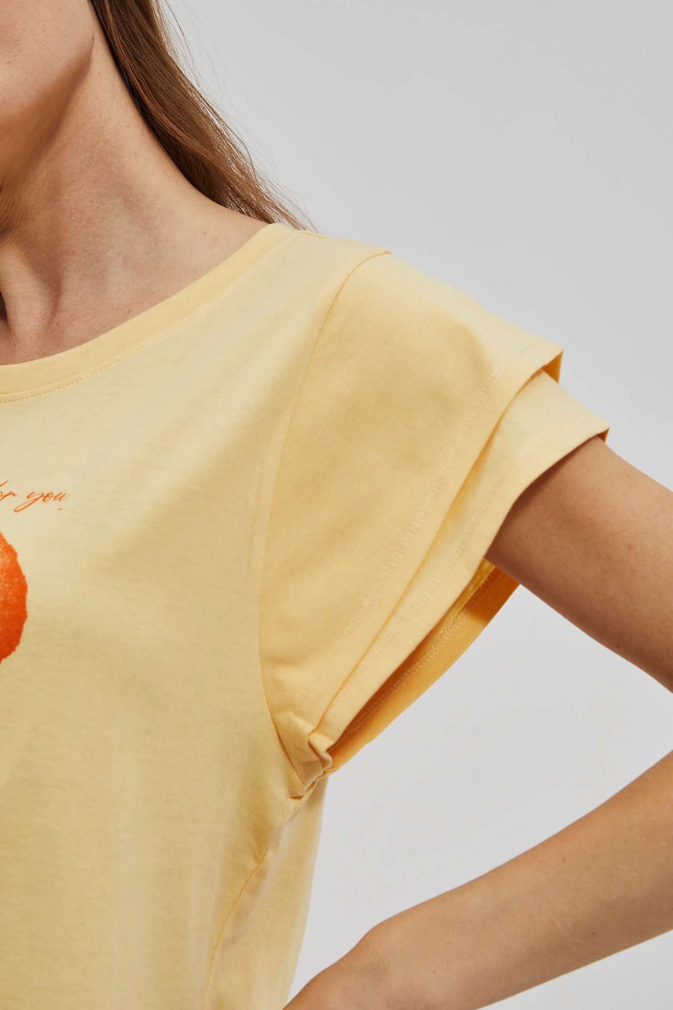 WOMEN'S T-SHIRT L-TS-4077 VANILLA