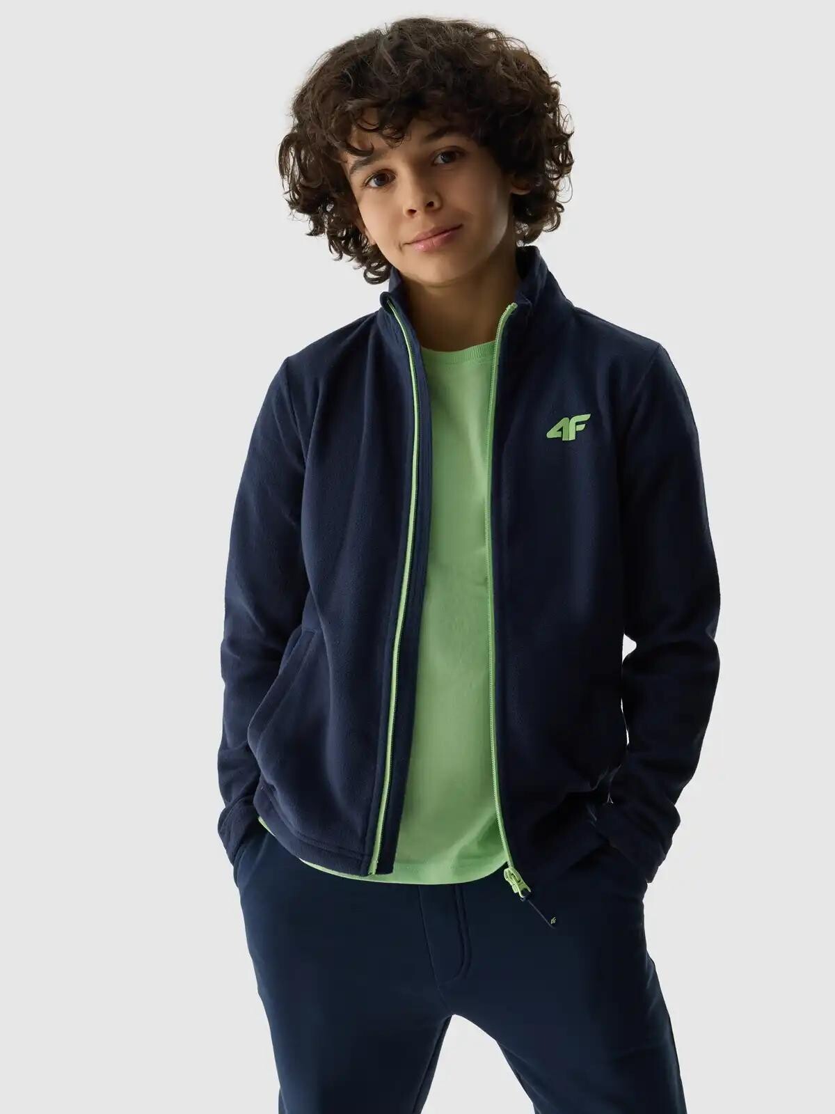 Boys&#039; fleece sweatshirt 4F