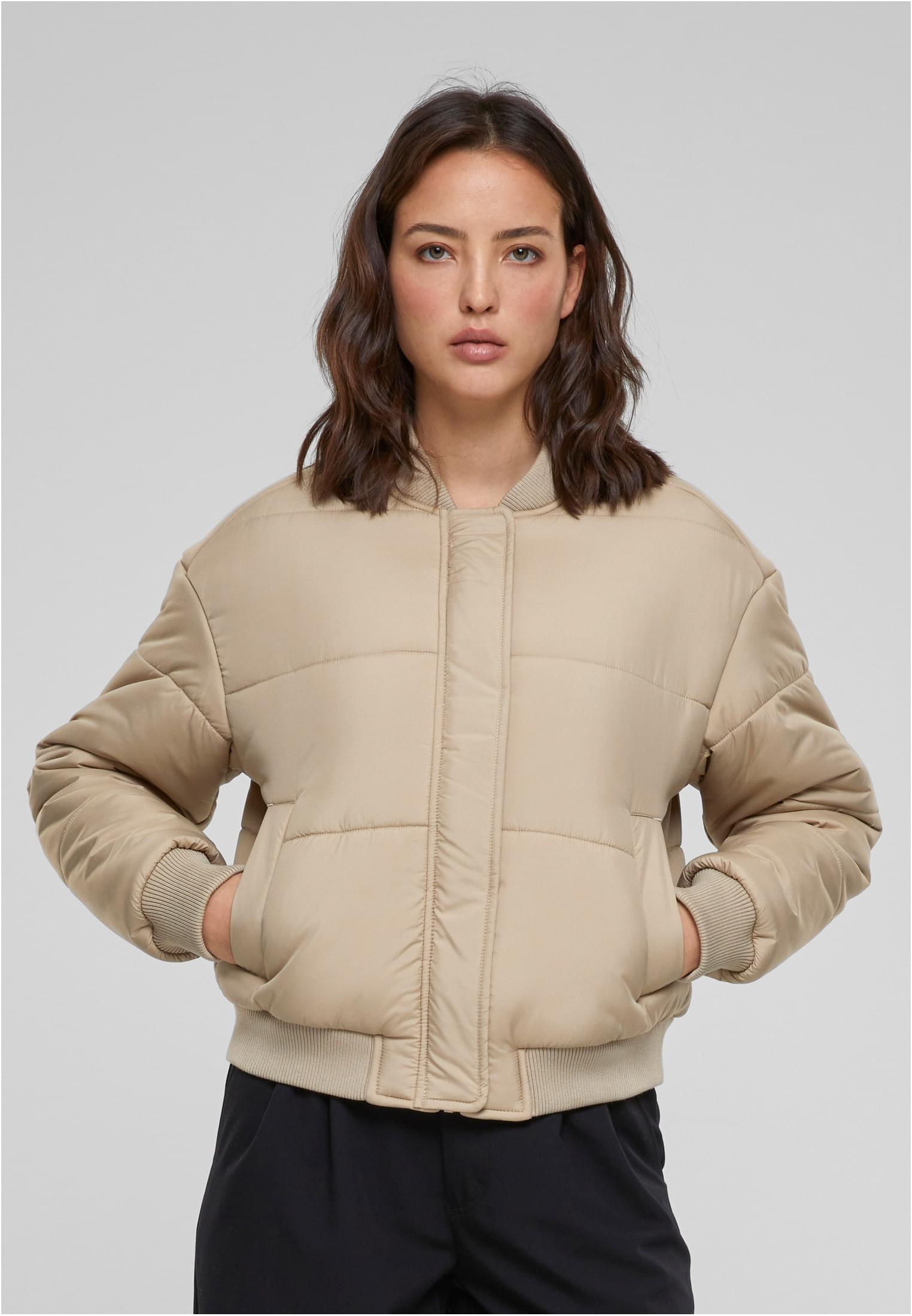 Dámská Bomber Bunda Puffer Blouson Béžová