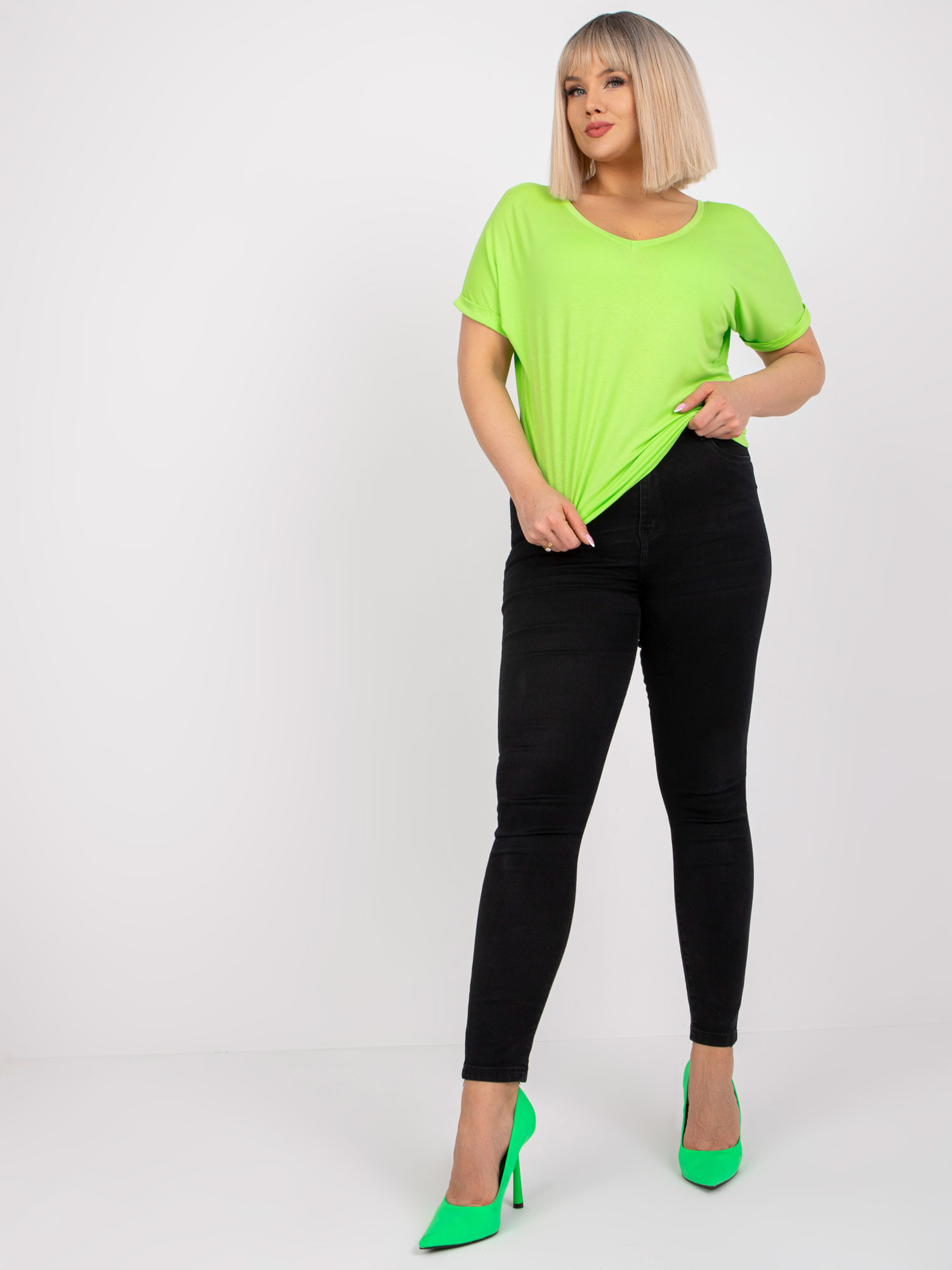 Dina's Light Green Blouse Of Loose Fit