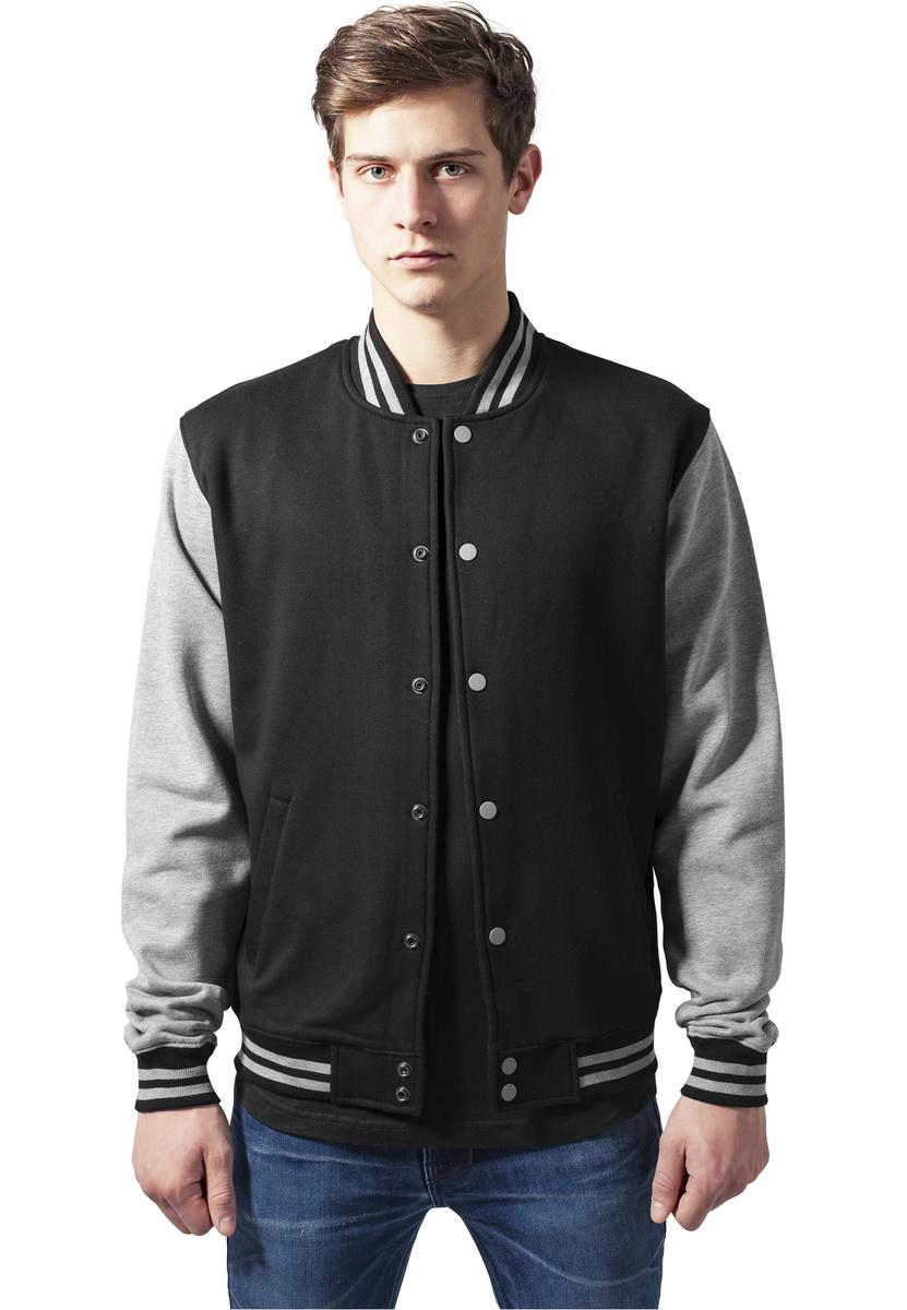 2-tone College Sweatjacket blk/gry