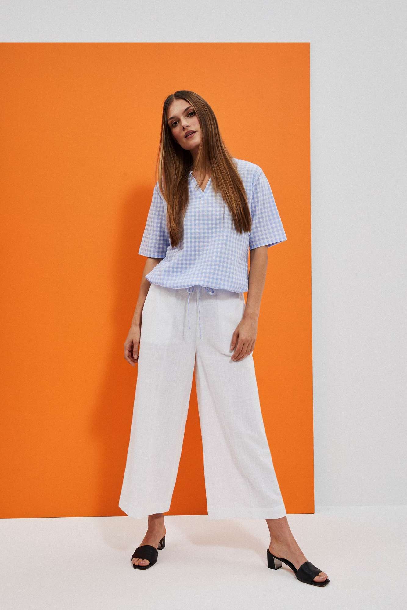 Marisse Women's Trousers L-Sp-4018 White