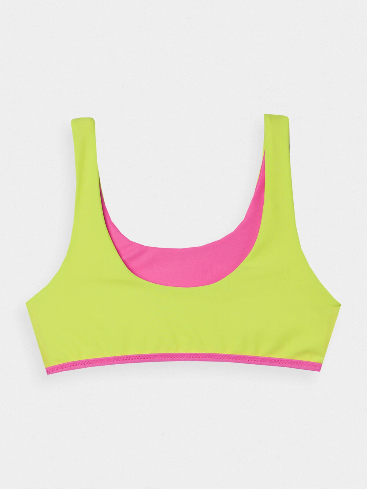 Girls' 2-piece swimsuit 4F - green/pink