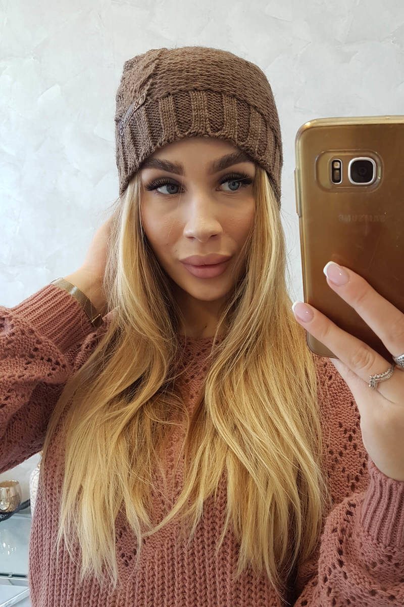 Beanie with fleece Ula K271 cappuccino