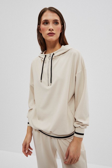 WOMEN'S SWEATSHIRT L-BL-4014 LBEIGE