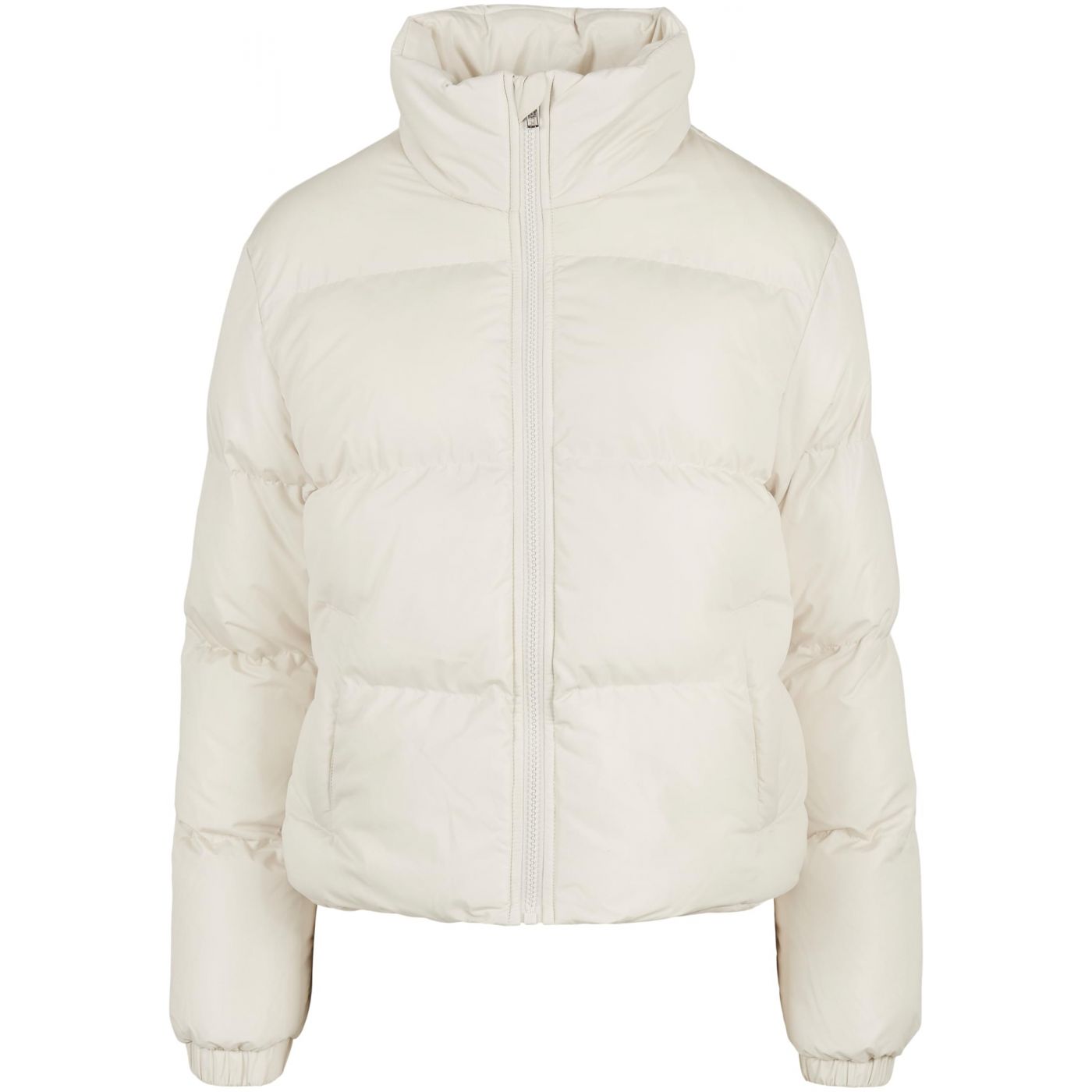 Women's short peach jacket with white sand