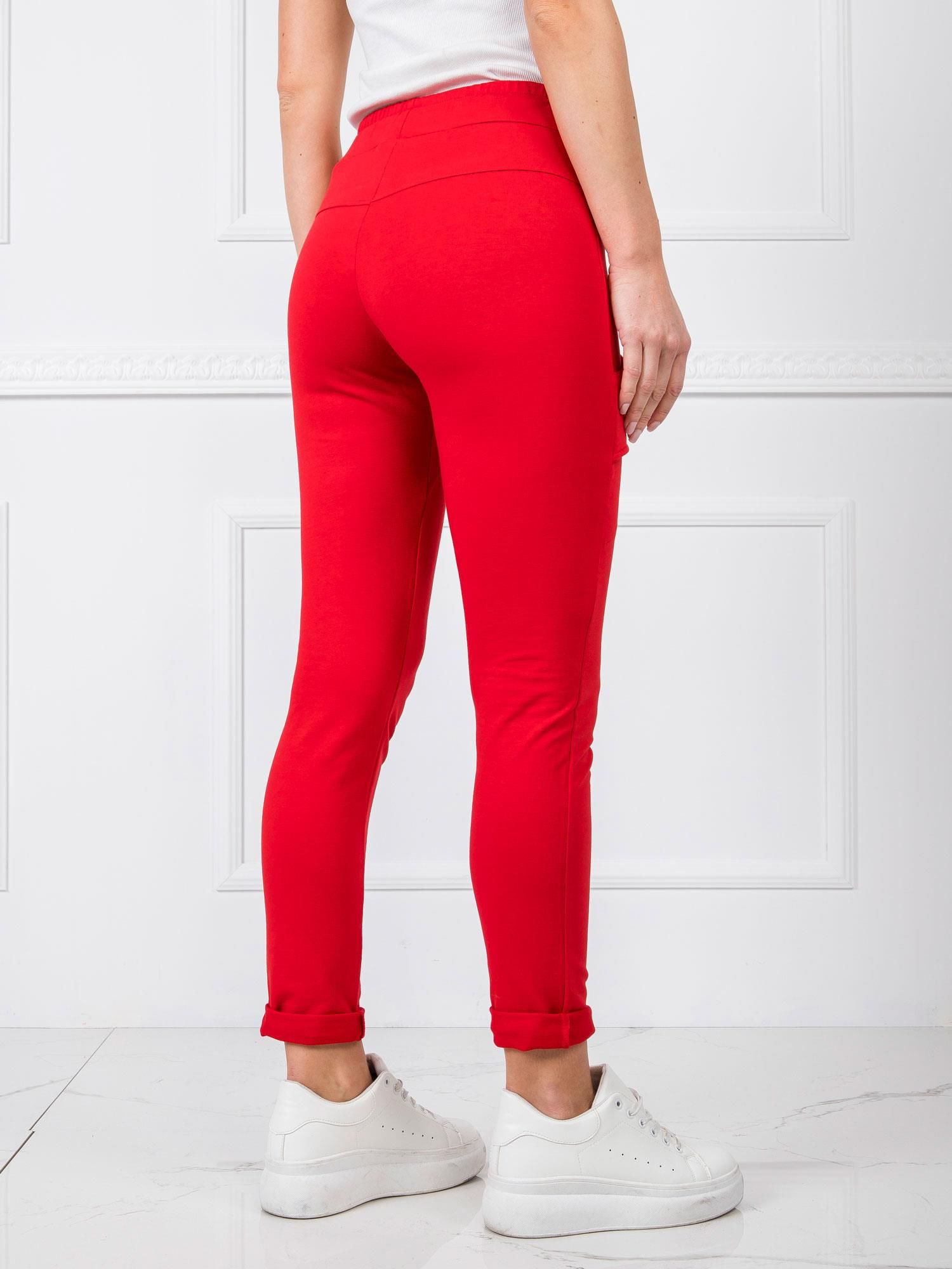 Red cotton sweatpants