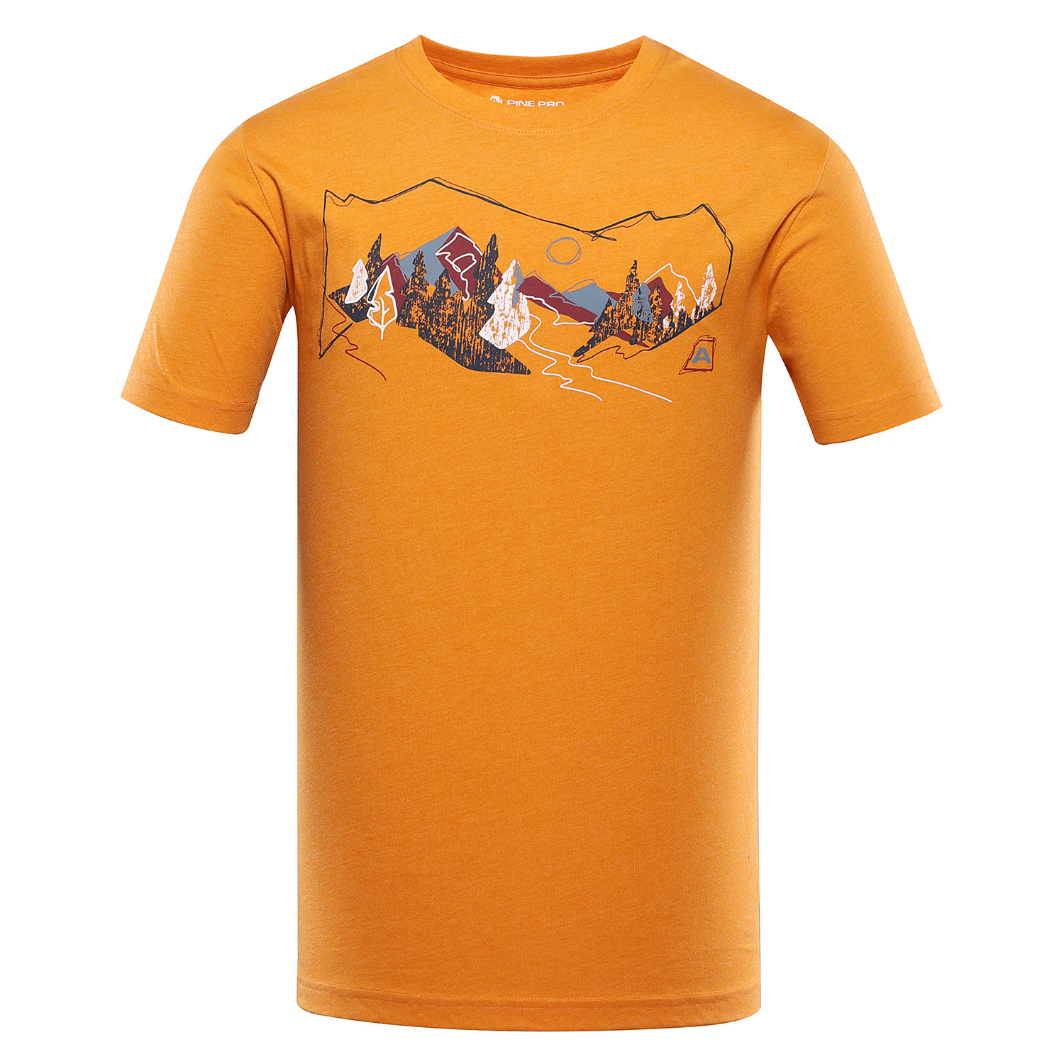 Men's quick-drying T-shirt ALPINE PRO ASPEN russet orange variant PA