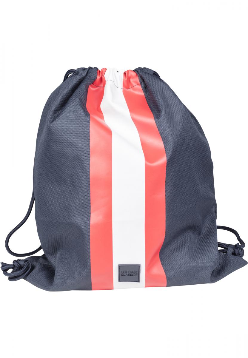 Levně Pruhovaná taška na gymnastiku námořnická/ohnivá červená/bílá