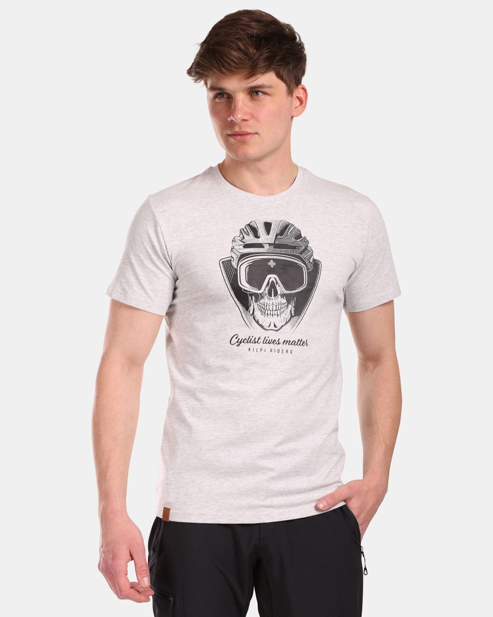 Pánské bavlněné tričko Kilpi VIBE-M Světle šedá