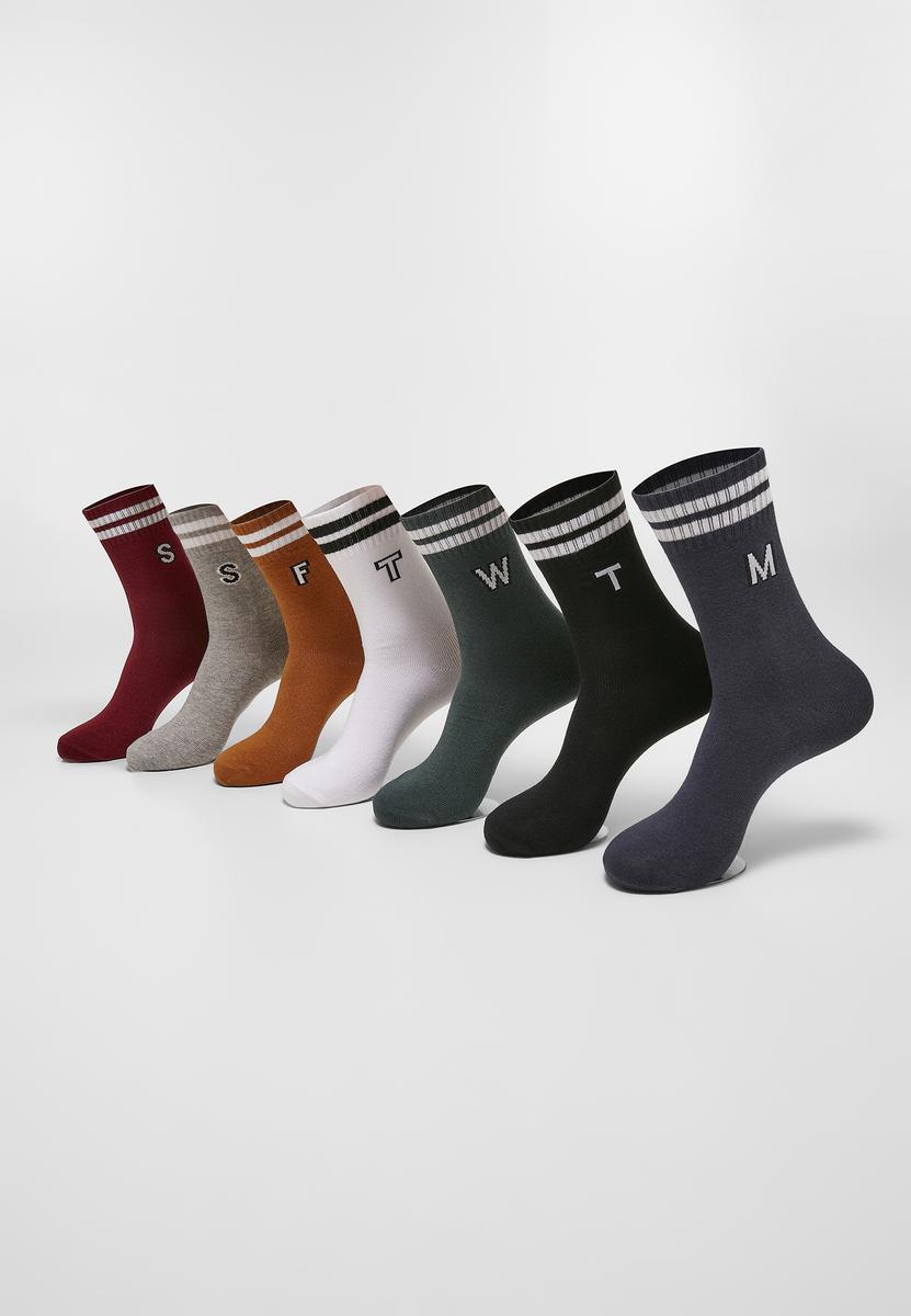 Levně College Letter Socks 7-Pack multicolor