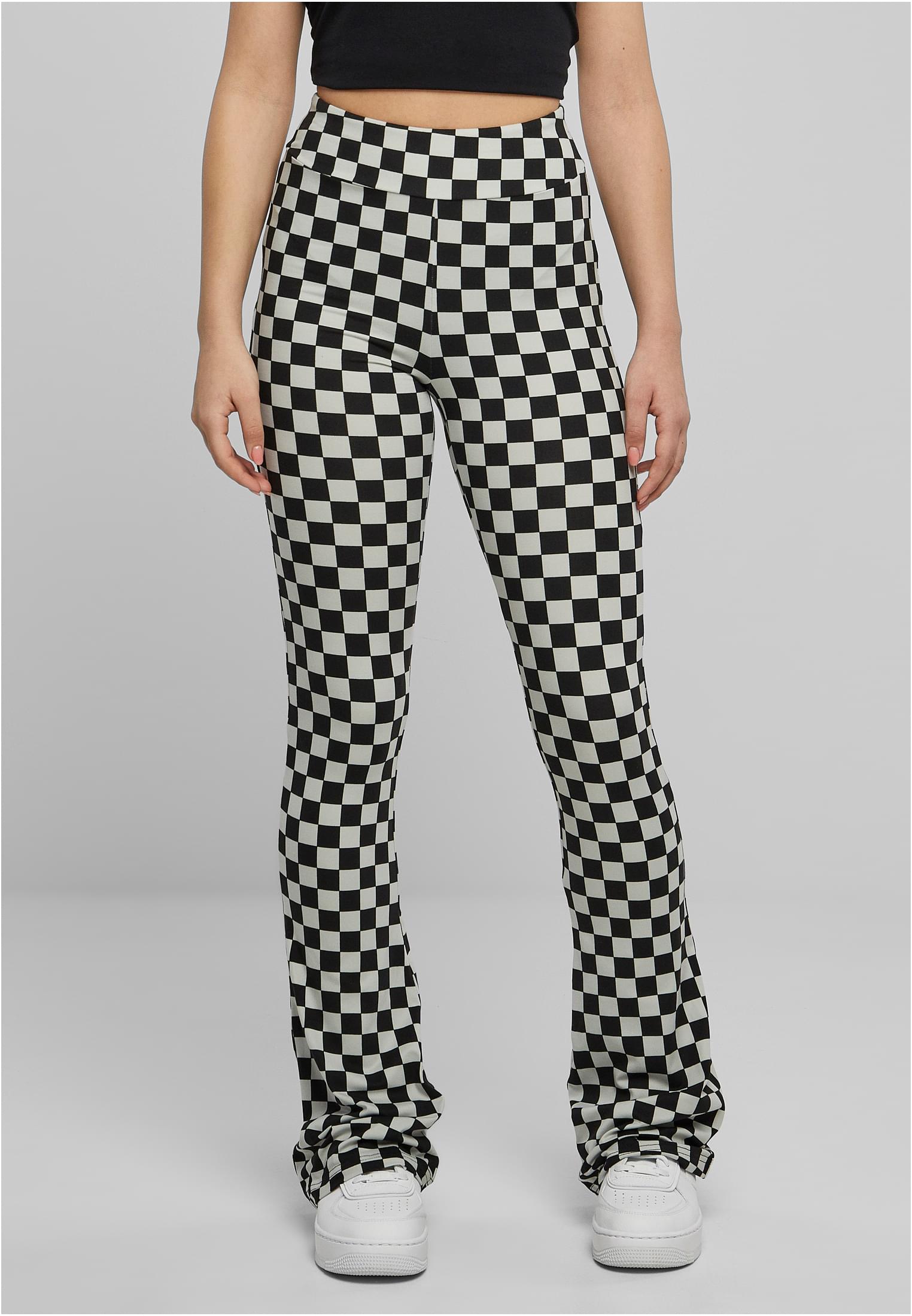 Women's Plaid Leggings In Black/light Asphalt Cut