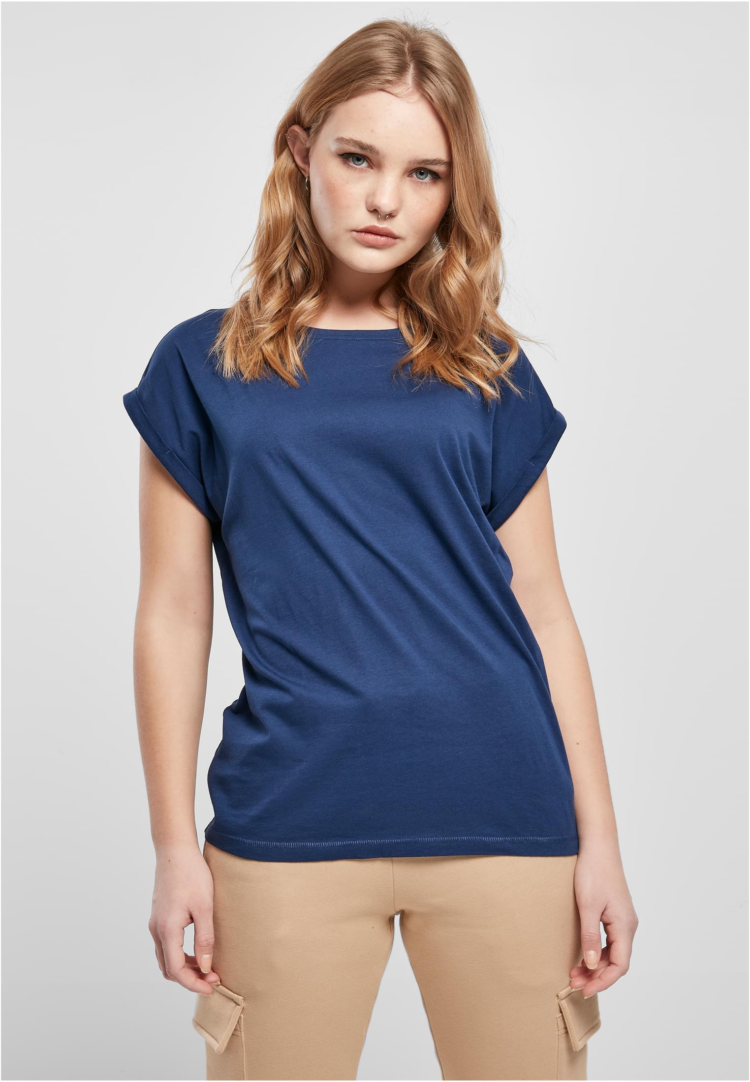 Women's T-shirt With Extended Shoulder Spaceblue