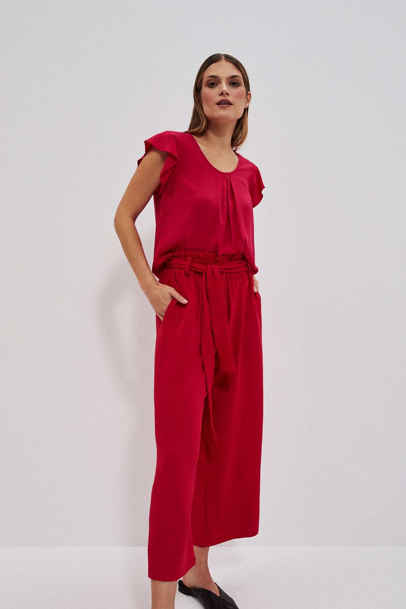 WOMEN'S SHIRT L-KO-4029 STRAWBERRY