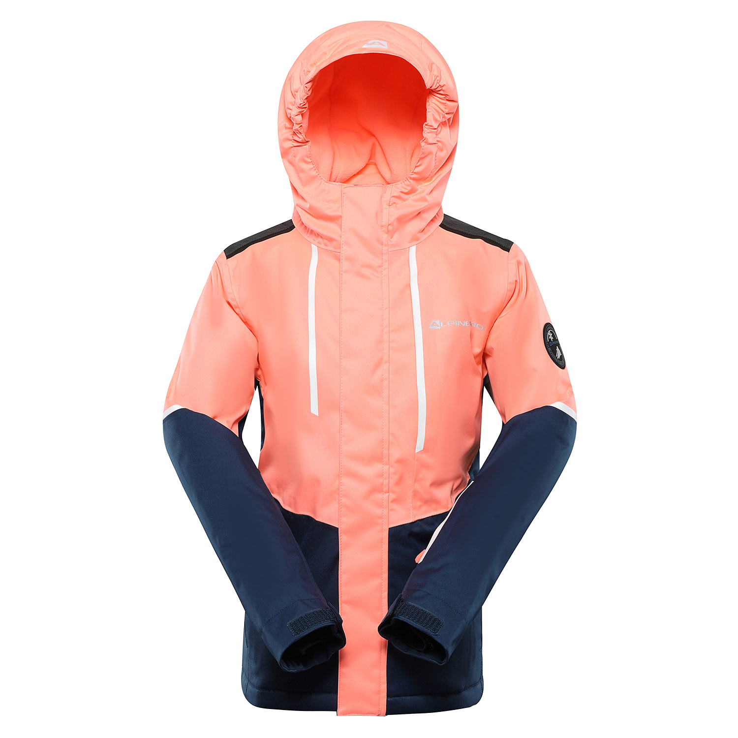 Children's Ski Jacket With Ptx Membrane ALPINE PRO ZARIBO Neon Salmon