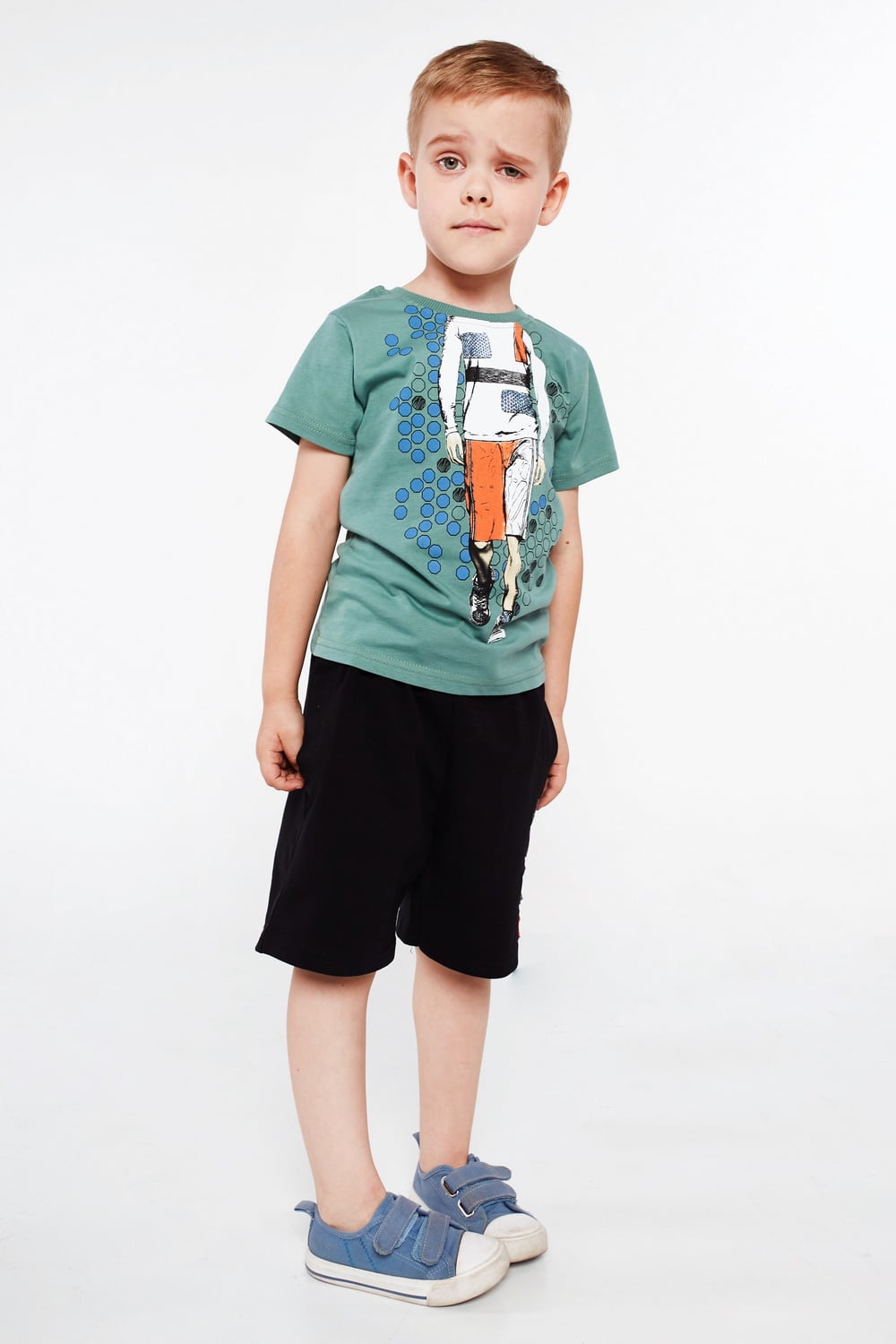 Boys' T-shirt With Green Application