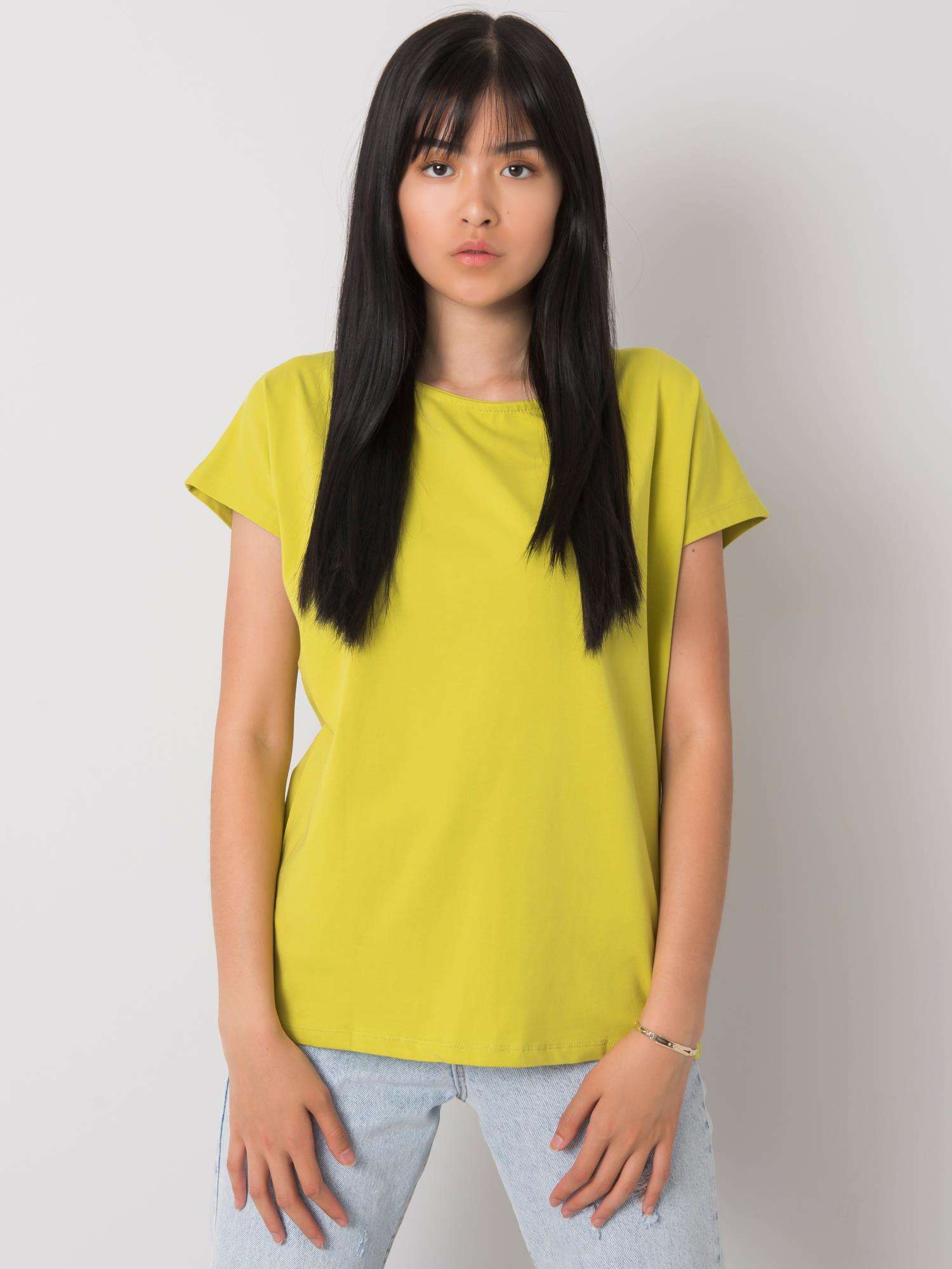 Levně Světle zelené jednobarevné tričko Nadia