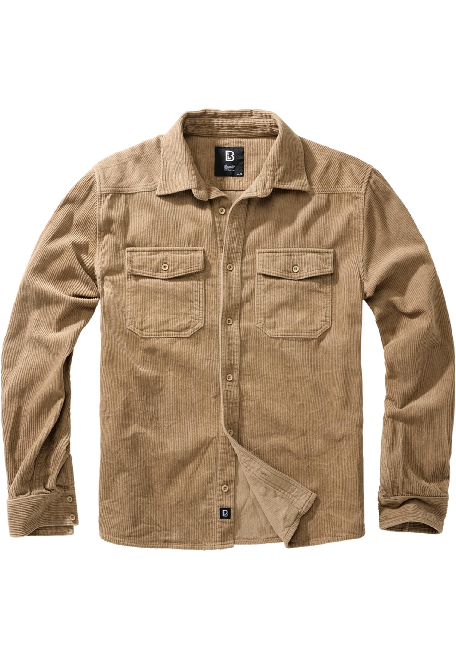 Corduroy Classic Long Sleeve Camel Shirt