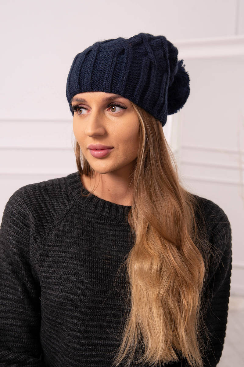 Beanie with fleece Milano K203 dark blue