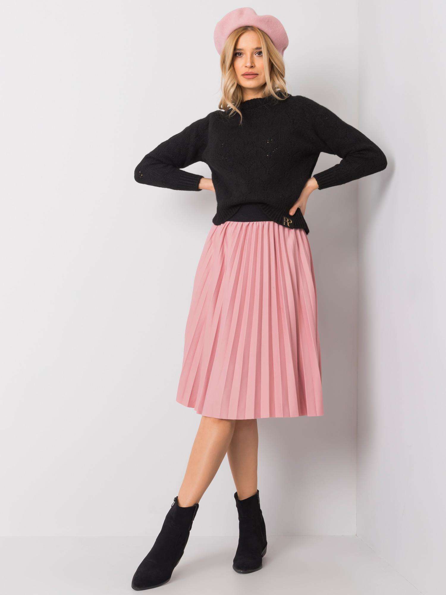 pink pleated skirt 60