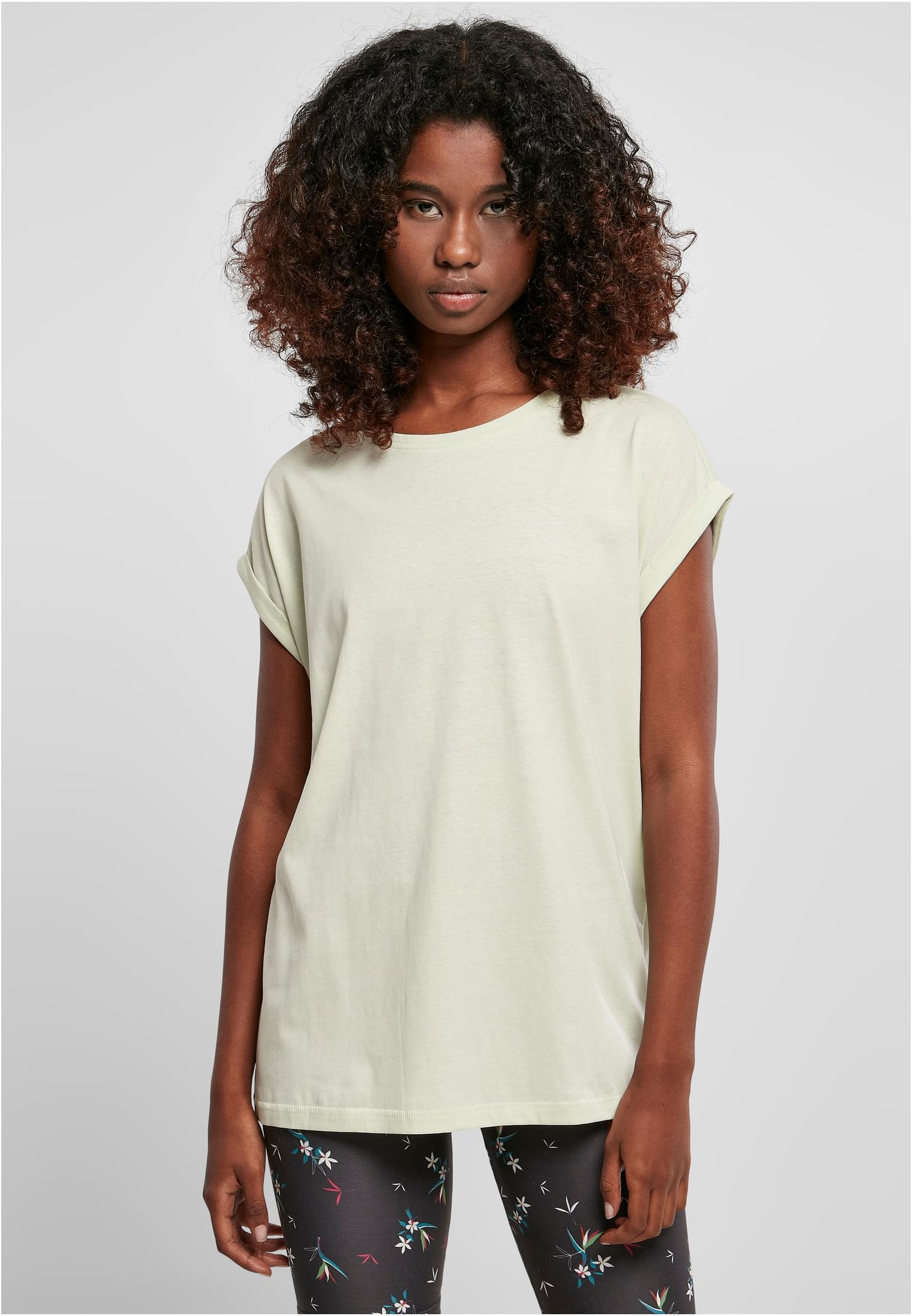 Women's T-shirt With Extended Shoulder Light Mint