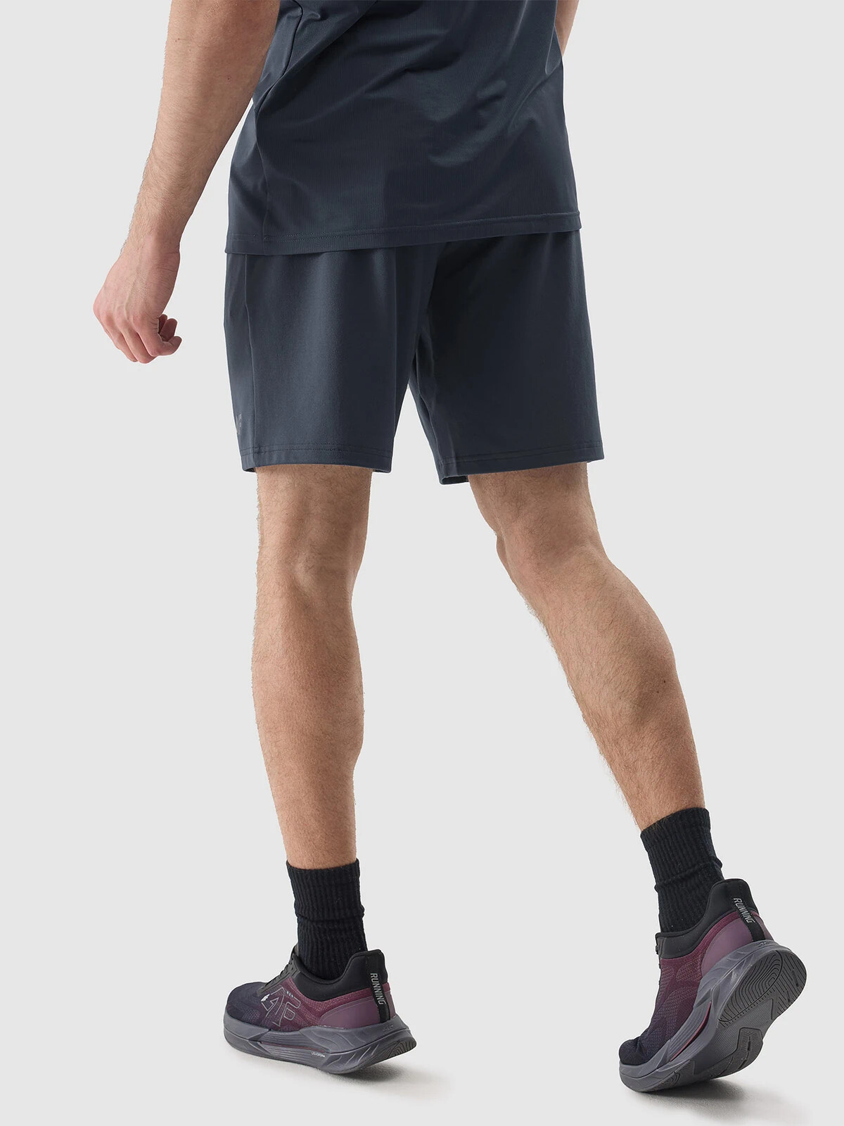 Men&#039;s quick-drying sports shorts 4F - denim