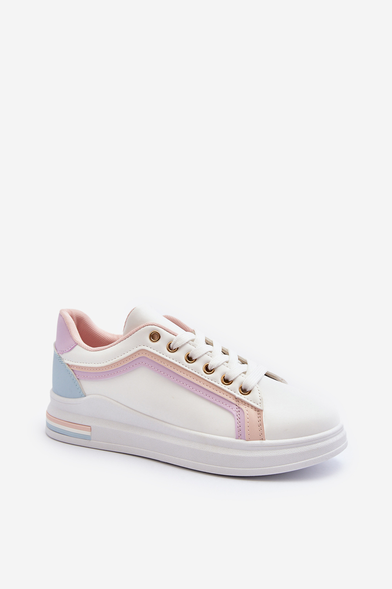 Women's sneakers with shimmering pink Elnami