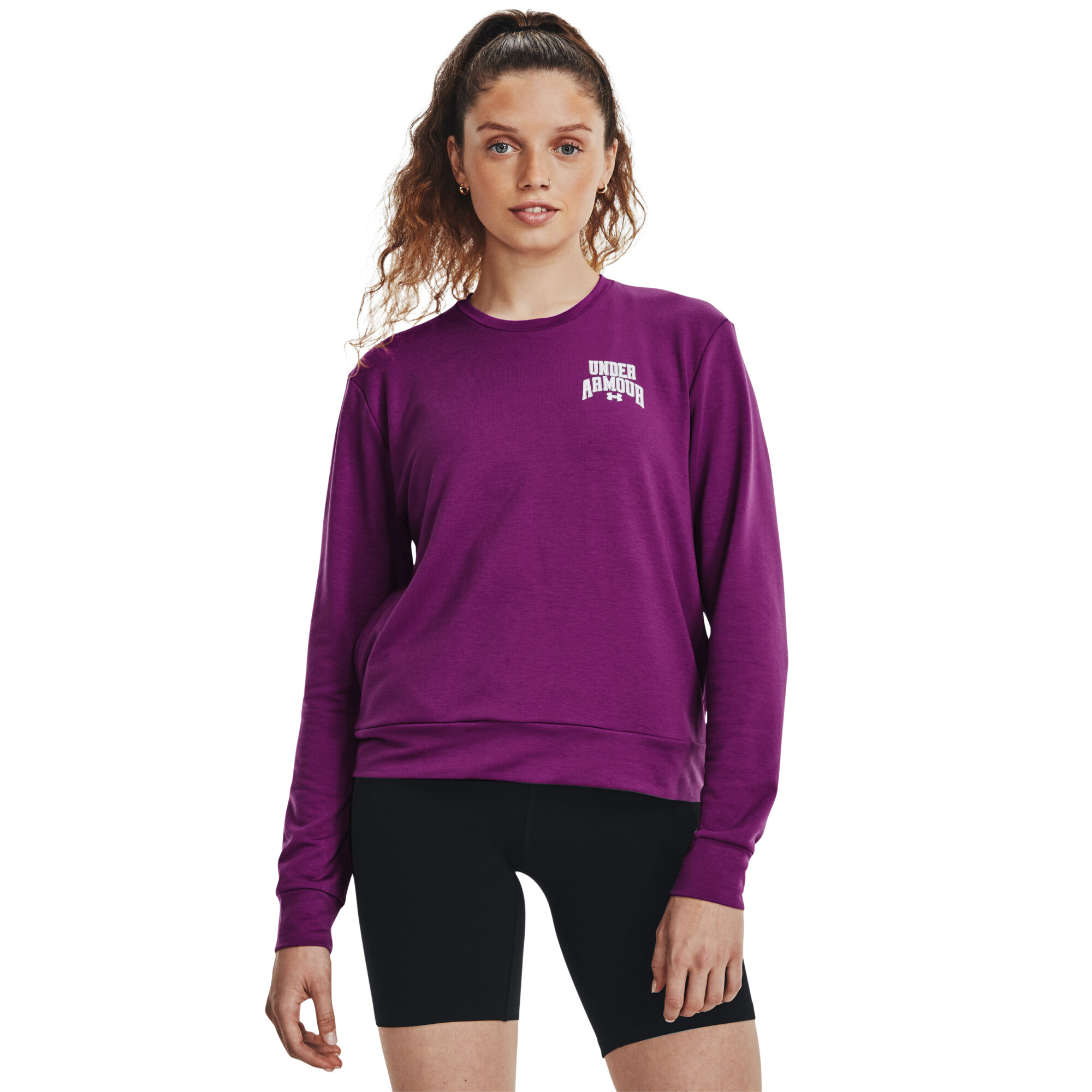 Womens Under Armour Rival Terry Graphic Crew Sweatshirt