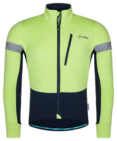 Levně Pánská cyklistická softshellová bunda Kilpi VELOVER-M světle zelená