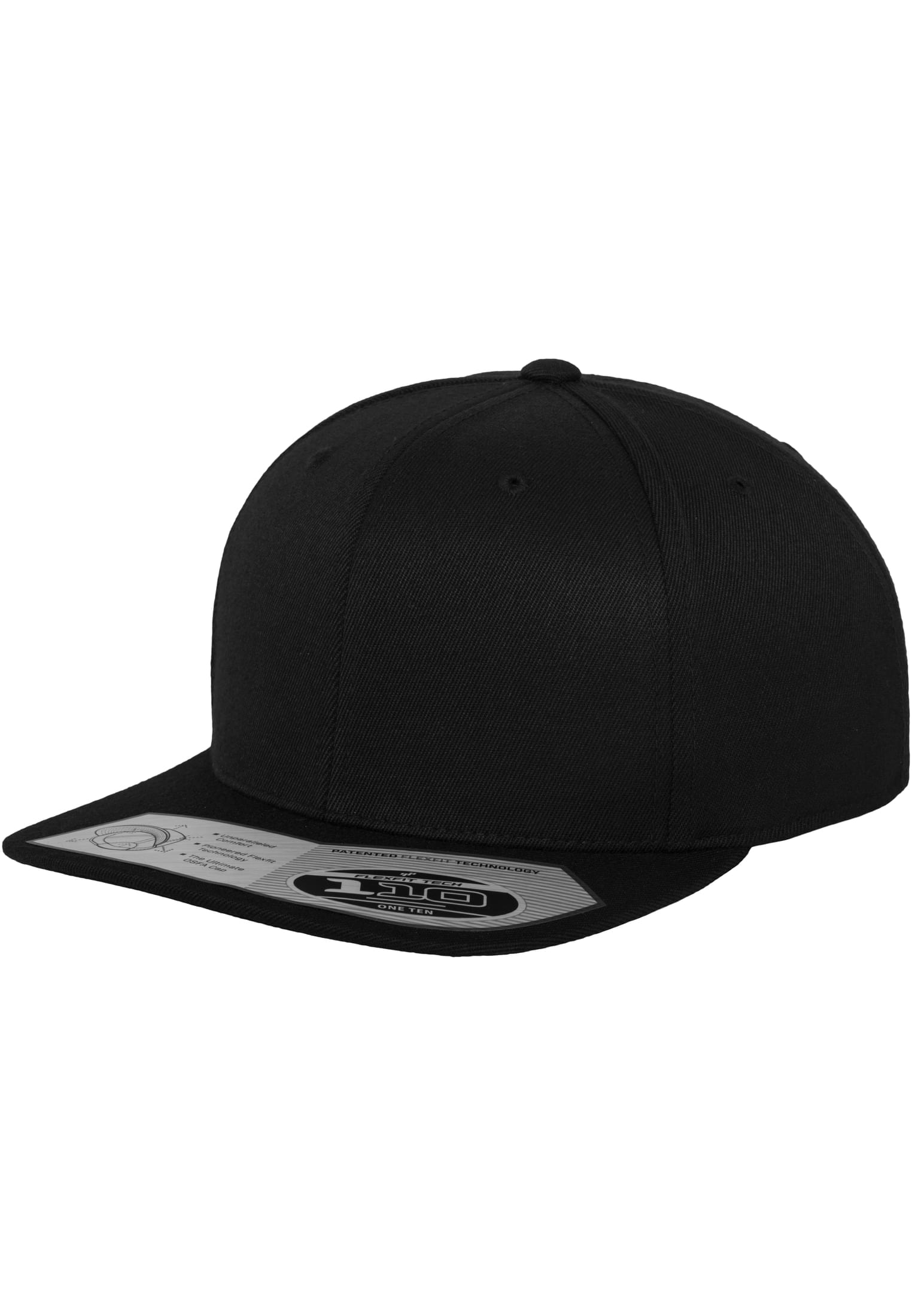 110 Fitted Snapback Black