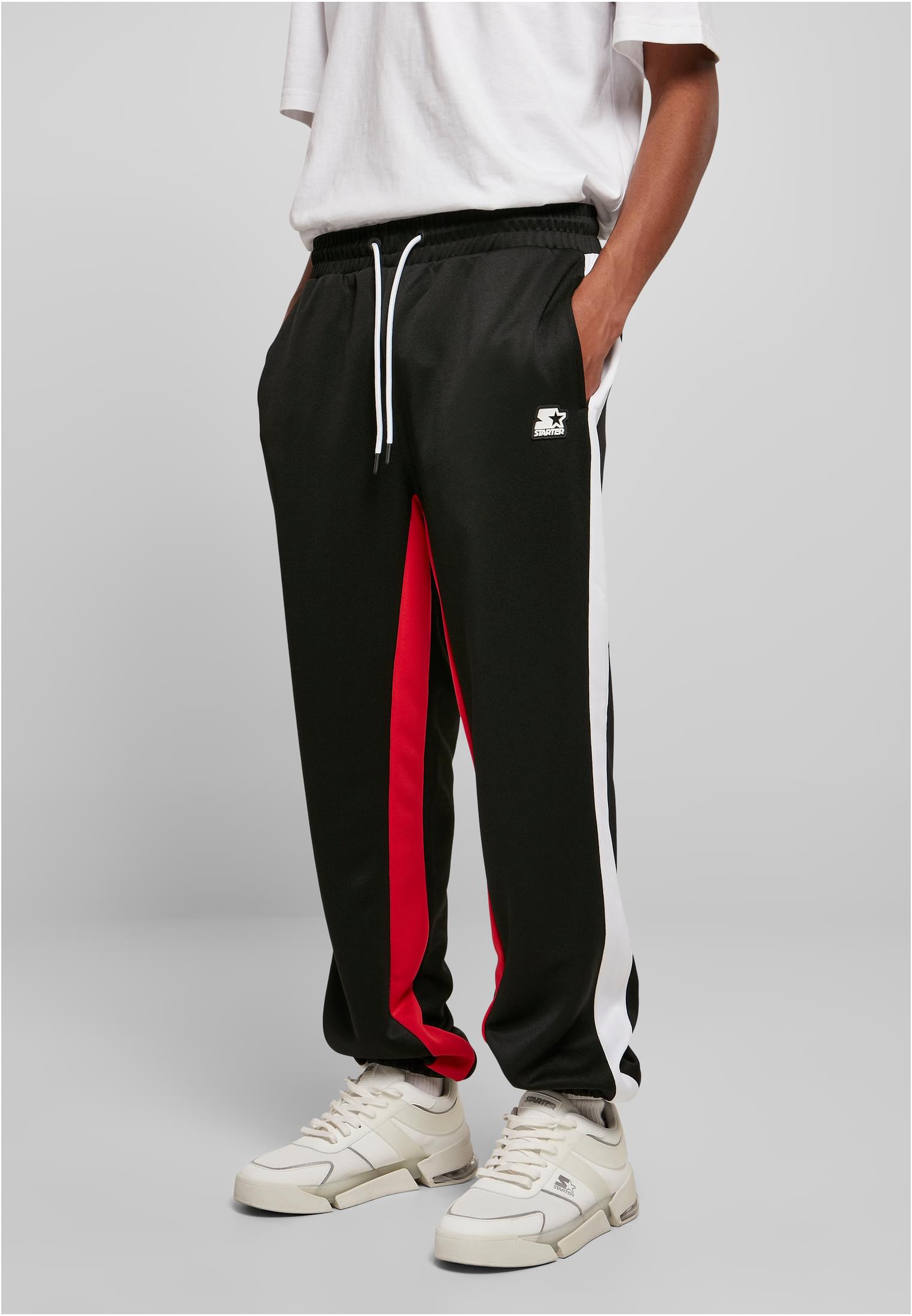 Starter Laser Track Pants Black/City Red/White