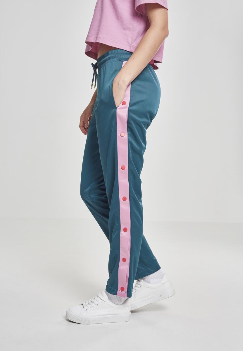 Ladies Button Up Track Pants jasper/coolpink/firered