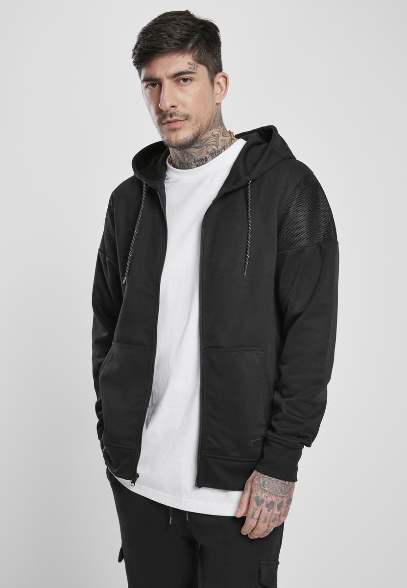Neoprene Block Tech Fleece Full Zip Hoodie Black