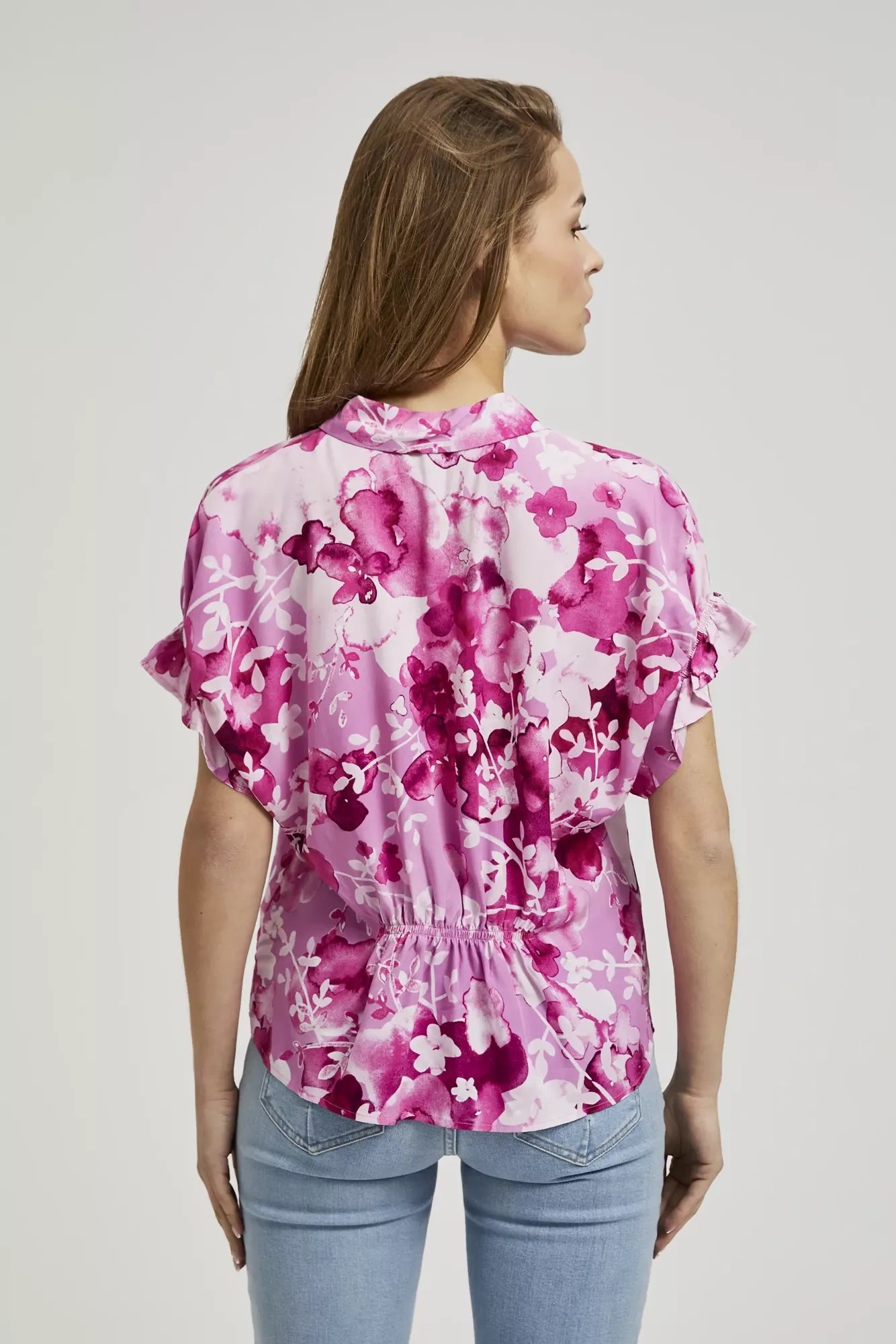 Women's patterned shirt MOODO - pink
