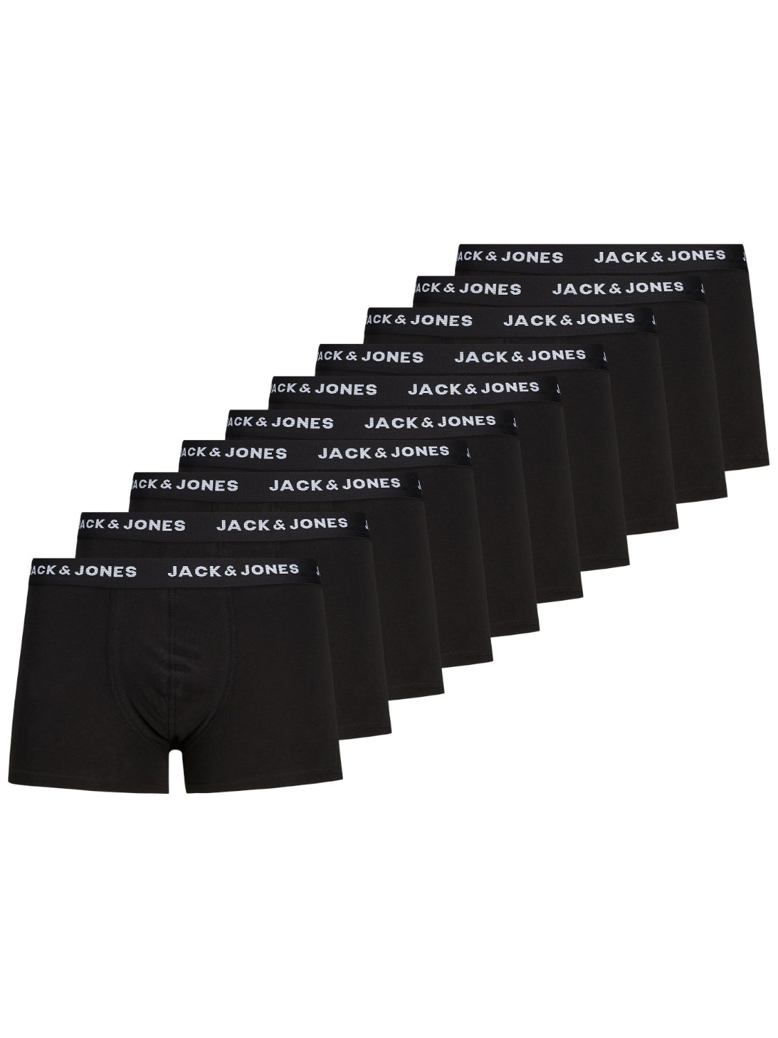 10PACK Men's Jack and Jones Boxer Shorts - Black