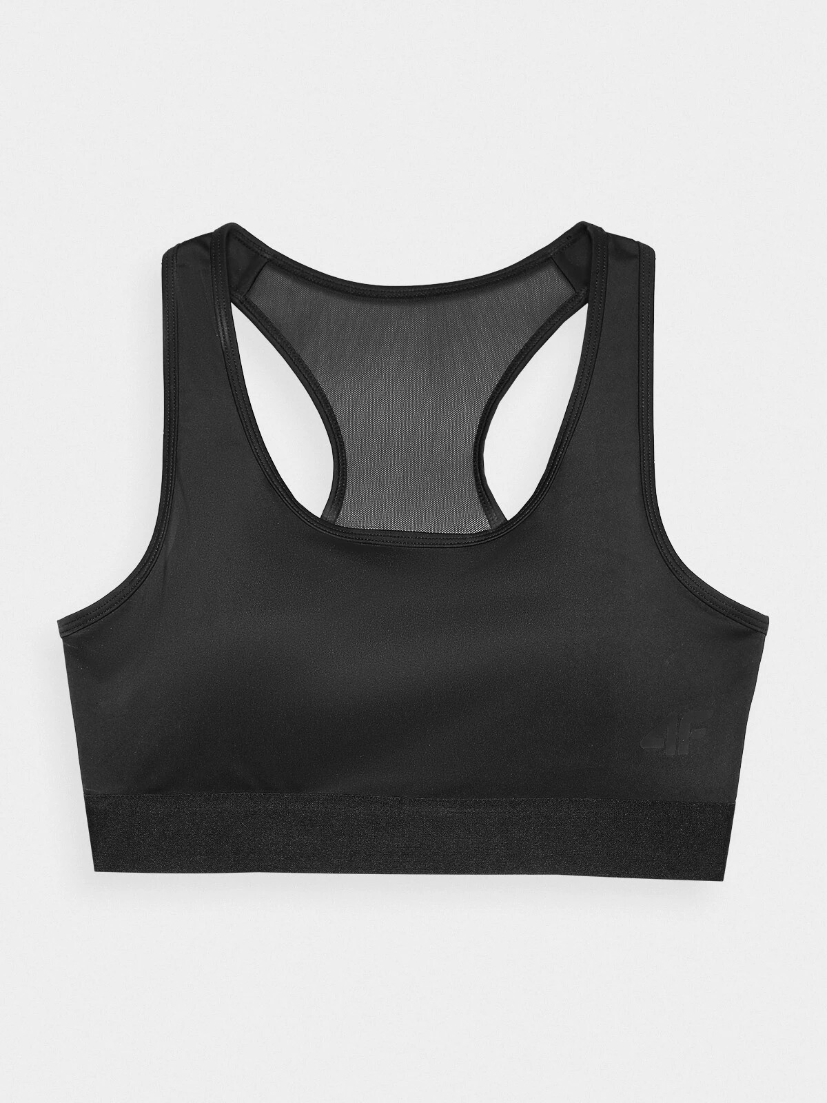 Women's Sports Bra with Low Support Made of 4F Recycled Materials - Black