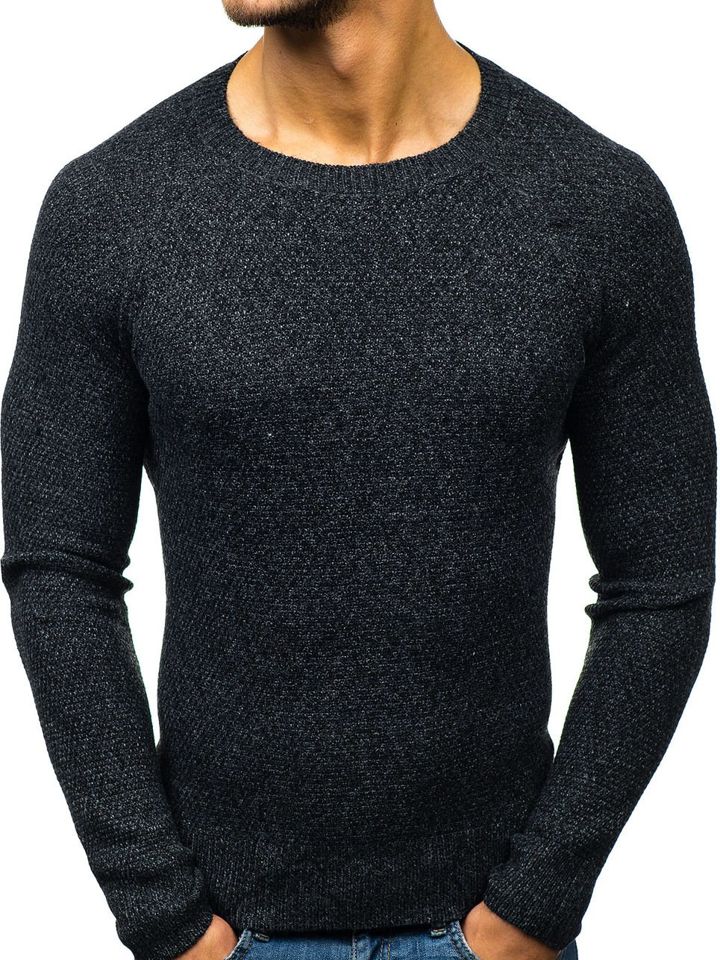 Stylish Men's Sweater H1810 - Black,