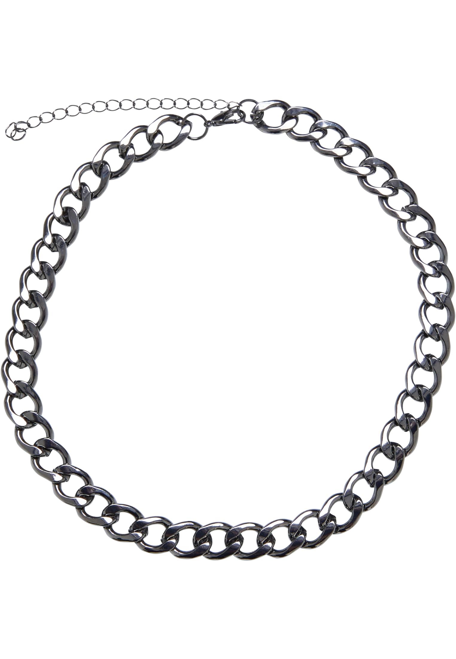 Levně Velký řetízkový náhrdelník - stříbrné barvy