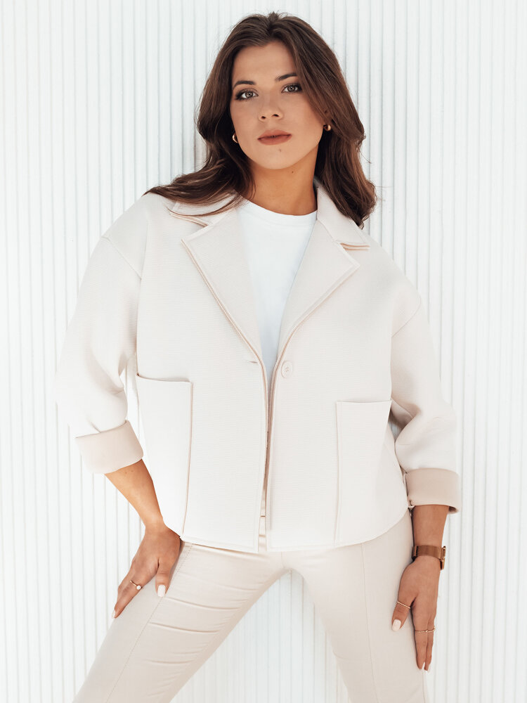 Marynarka damska MILKEY beżowa Dstreet