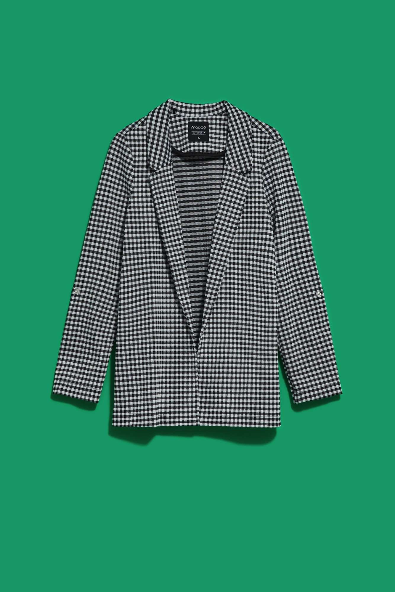 Finely plaid jacket
