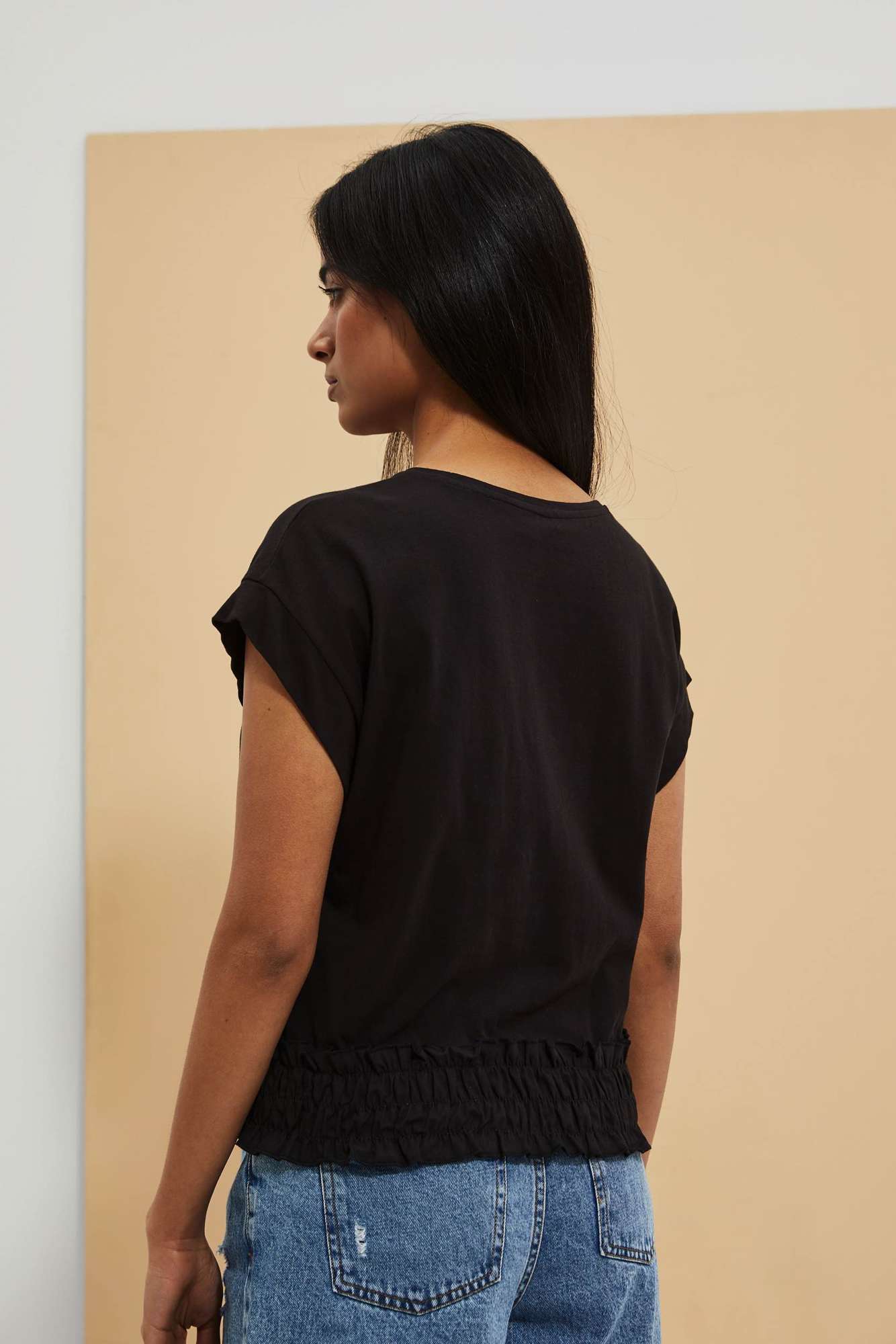 WOMEN'S T-SHIRT L-TS-4090 BLACK