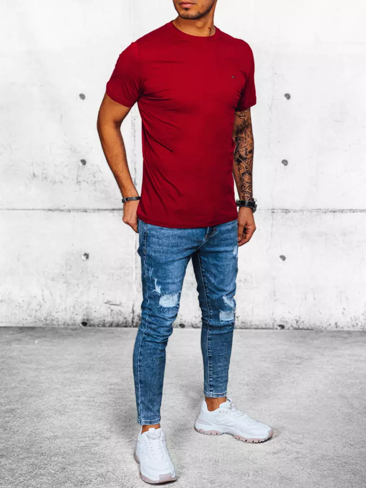 Plain chestnut men's T-shirt Dstreet