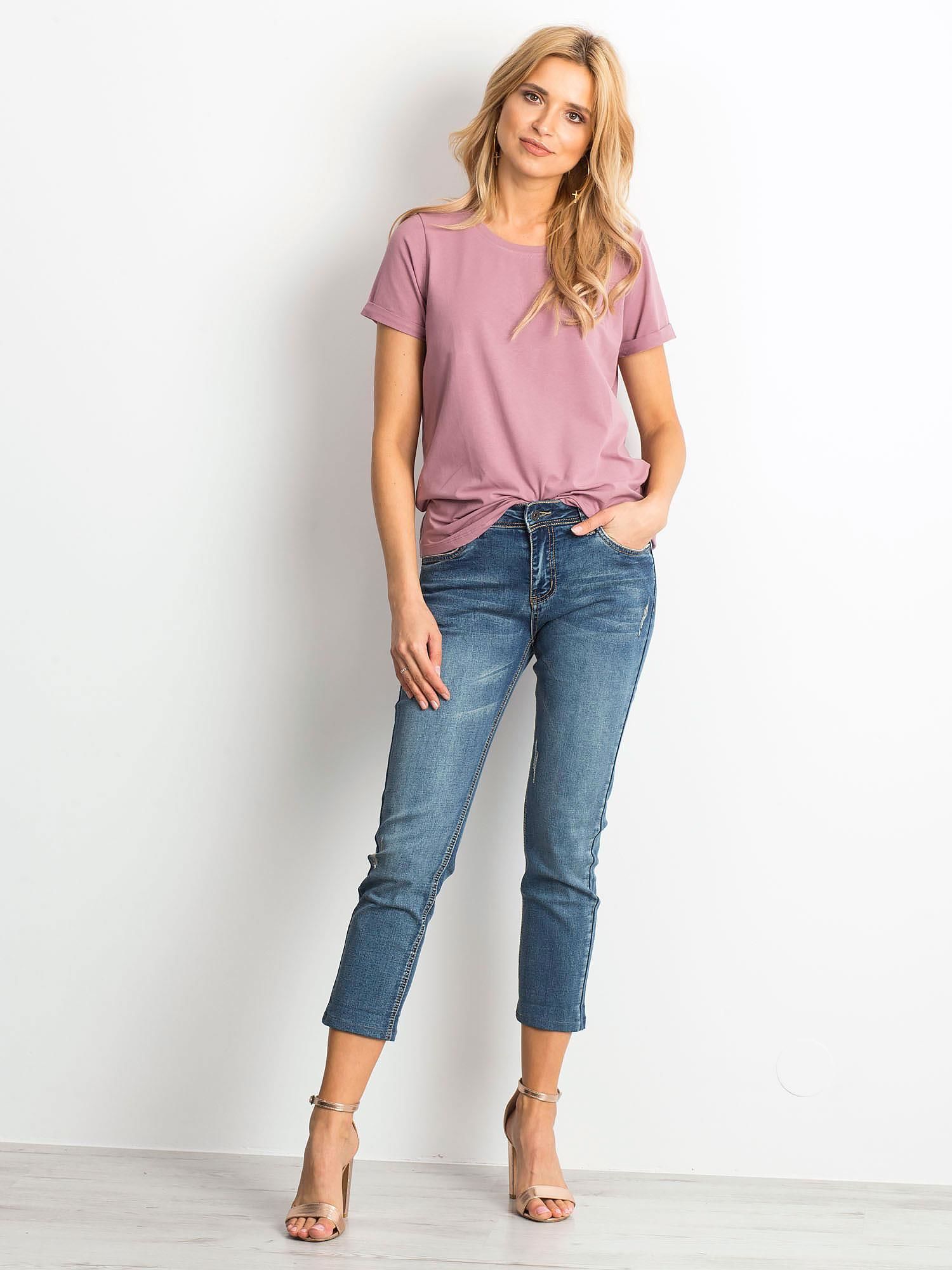 Tricou de bază roz prăfuit pentru femei