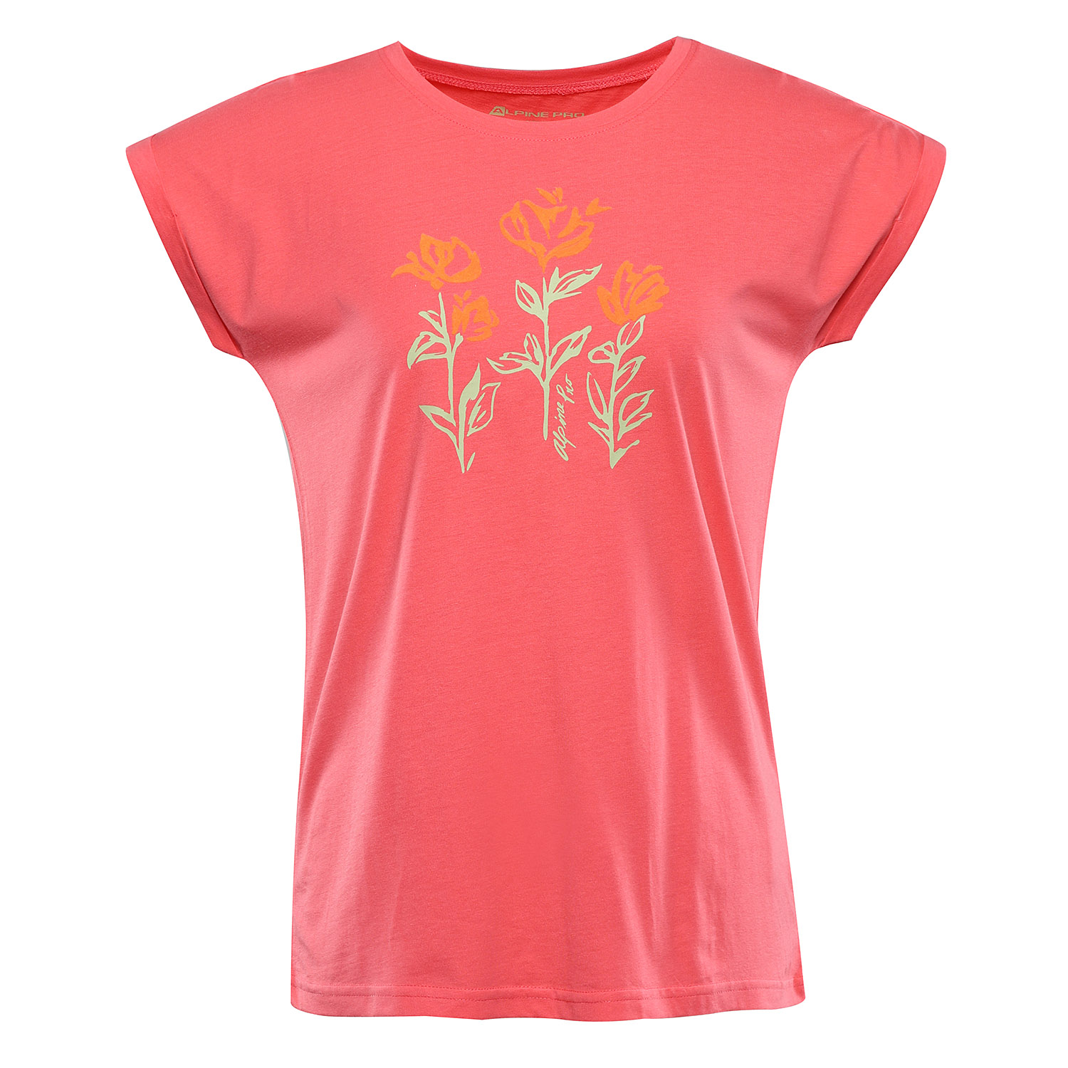 Women's T-shirt ALPINE PRO OMBA calypso coral variant pa
